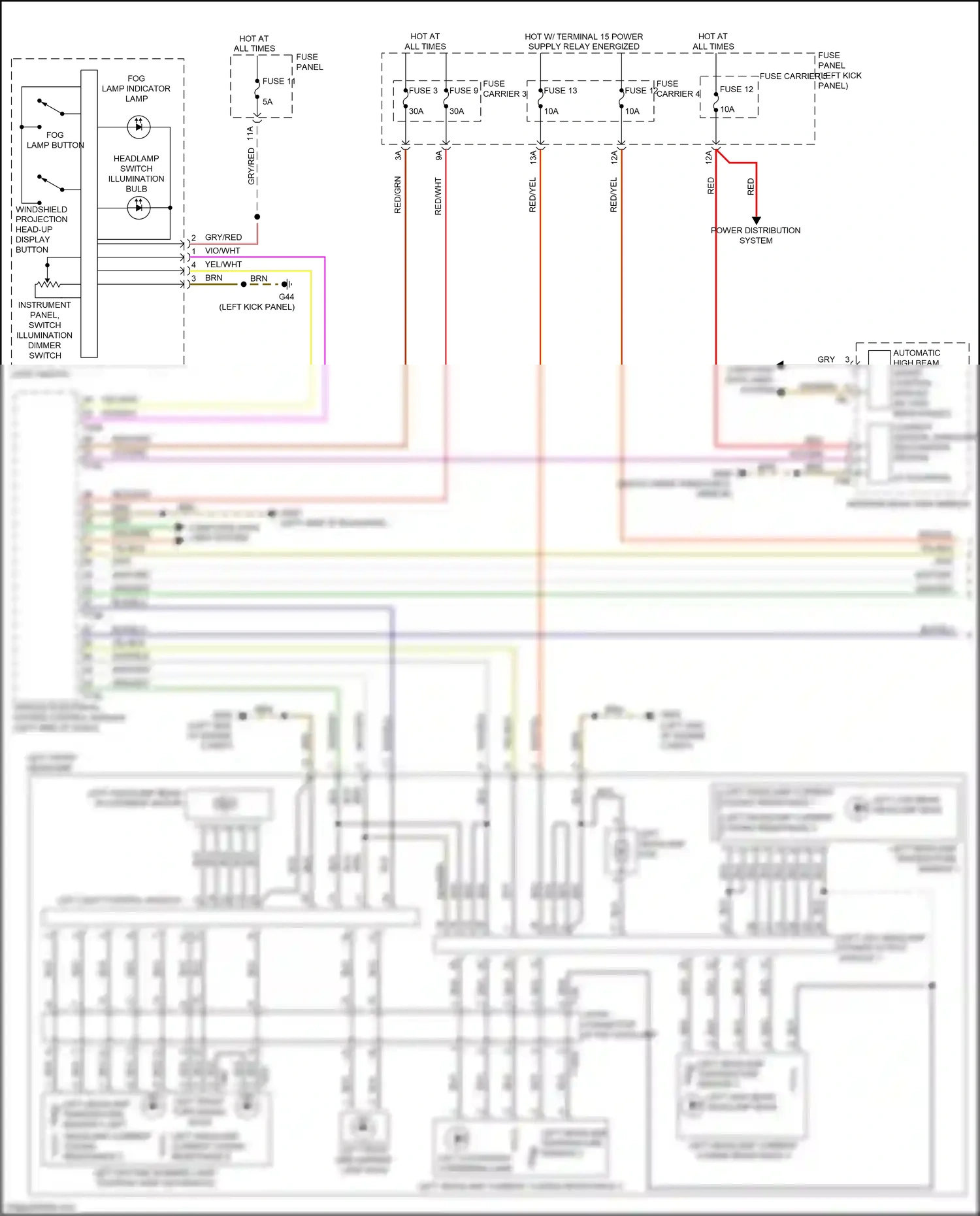 Audi Q7 4M (2015-2020) left headlamp current coding resistance 4 wiring diagram  (1 of 1)