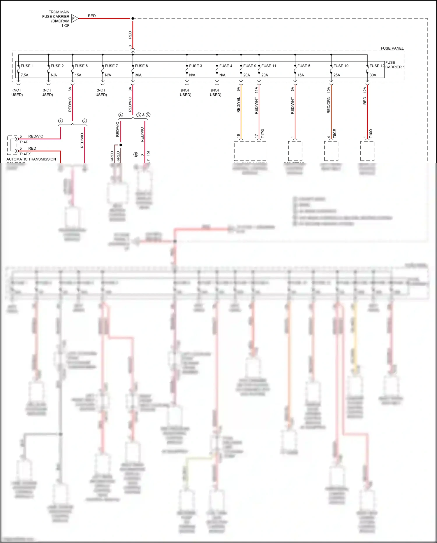 Audi Q7 4M (2015-2020) peripheral camera control module wiring diagram  (4 of 5)
