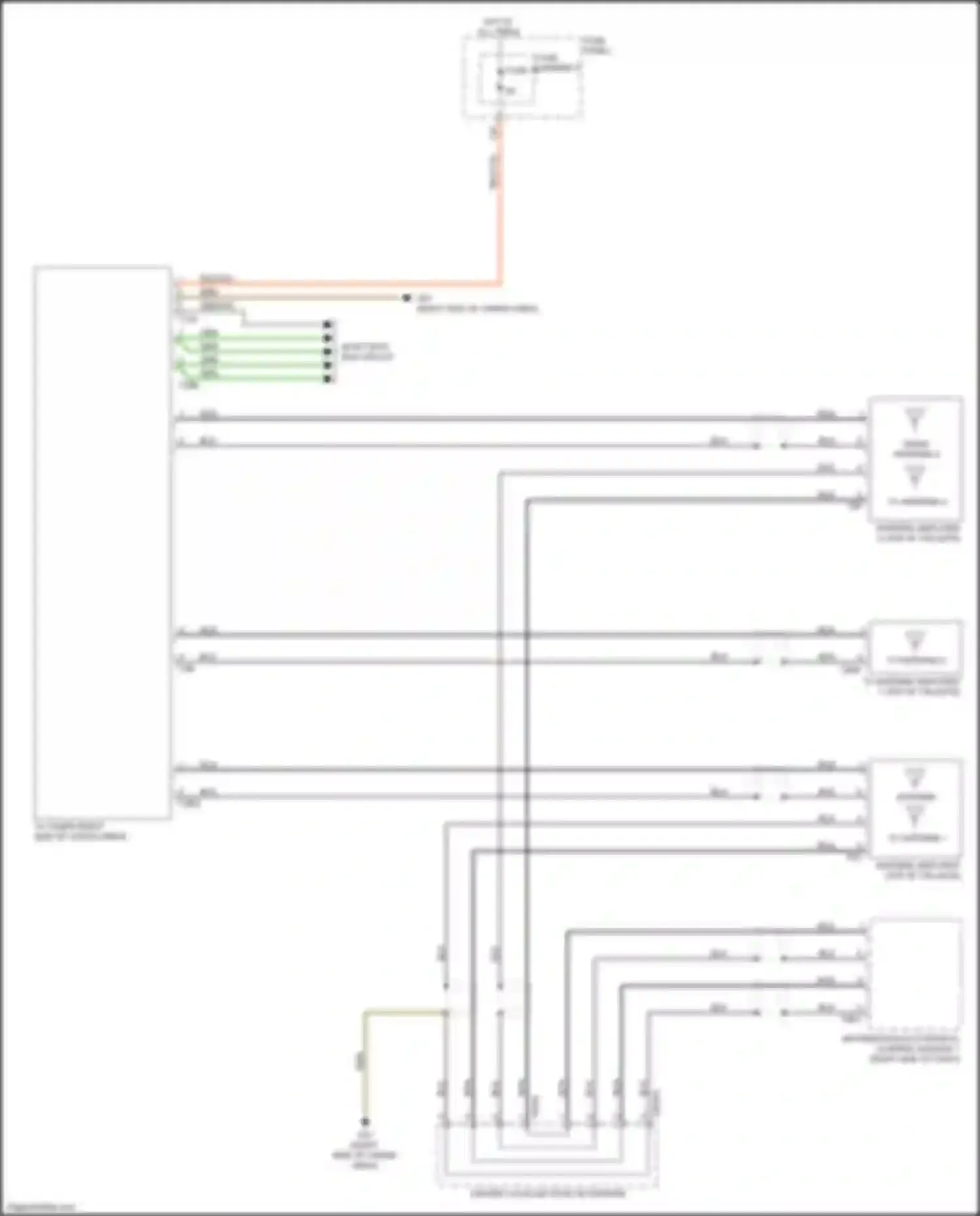 Wiring diagram radio antenna 2 for Audi Q7 4M (2015-2020) (1 of 1)