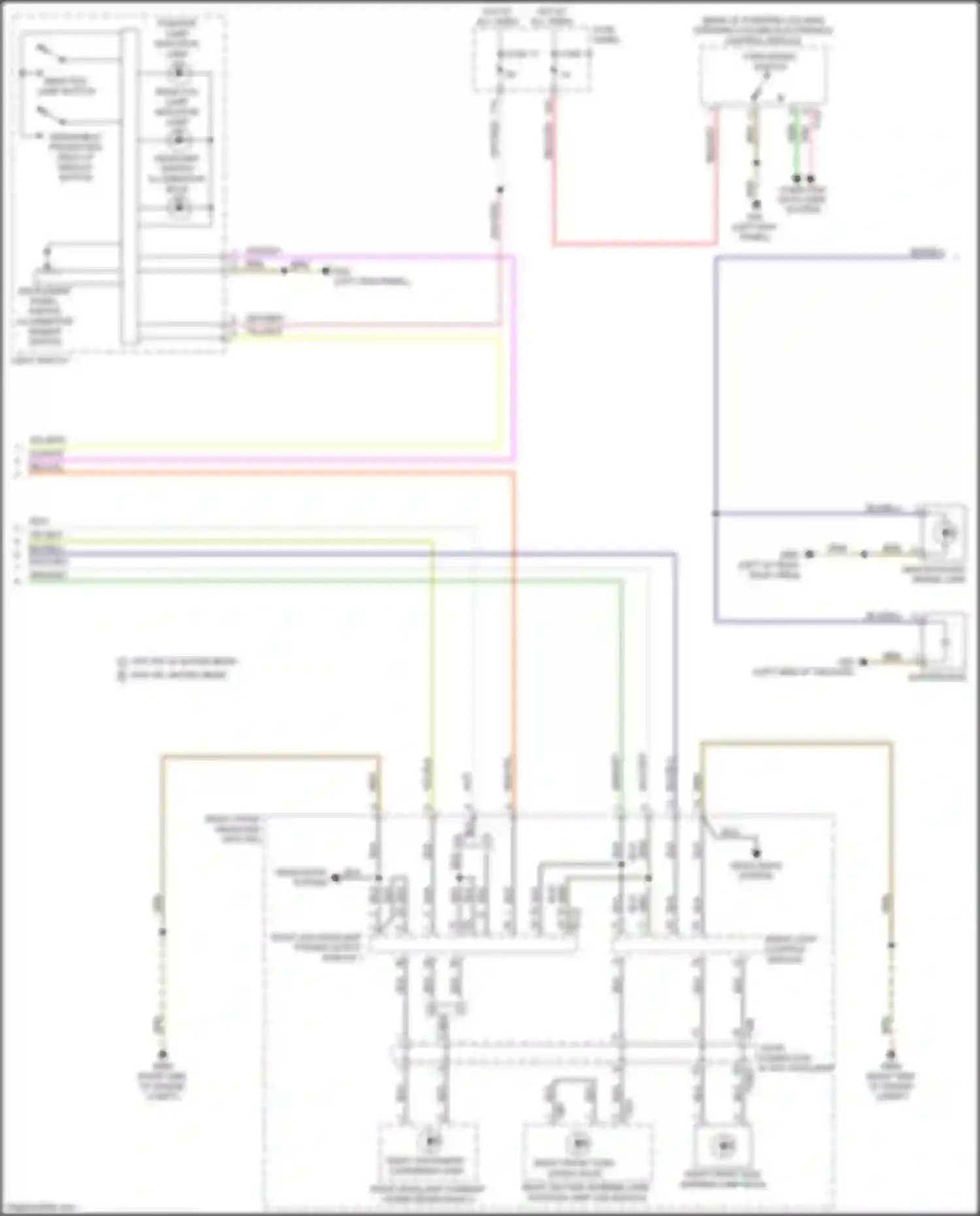 Wiring diagram right front turn signal bulb for Audi Q7 4M (2015-2020) (2 of 5)