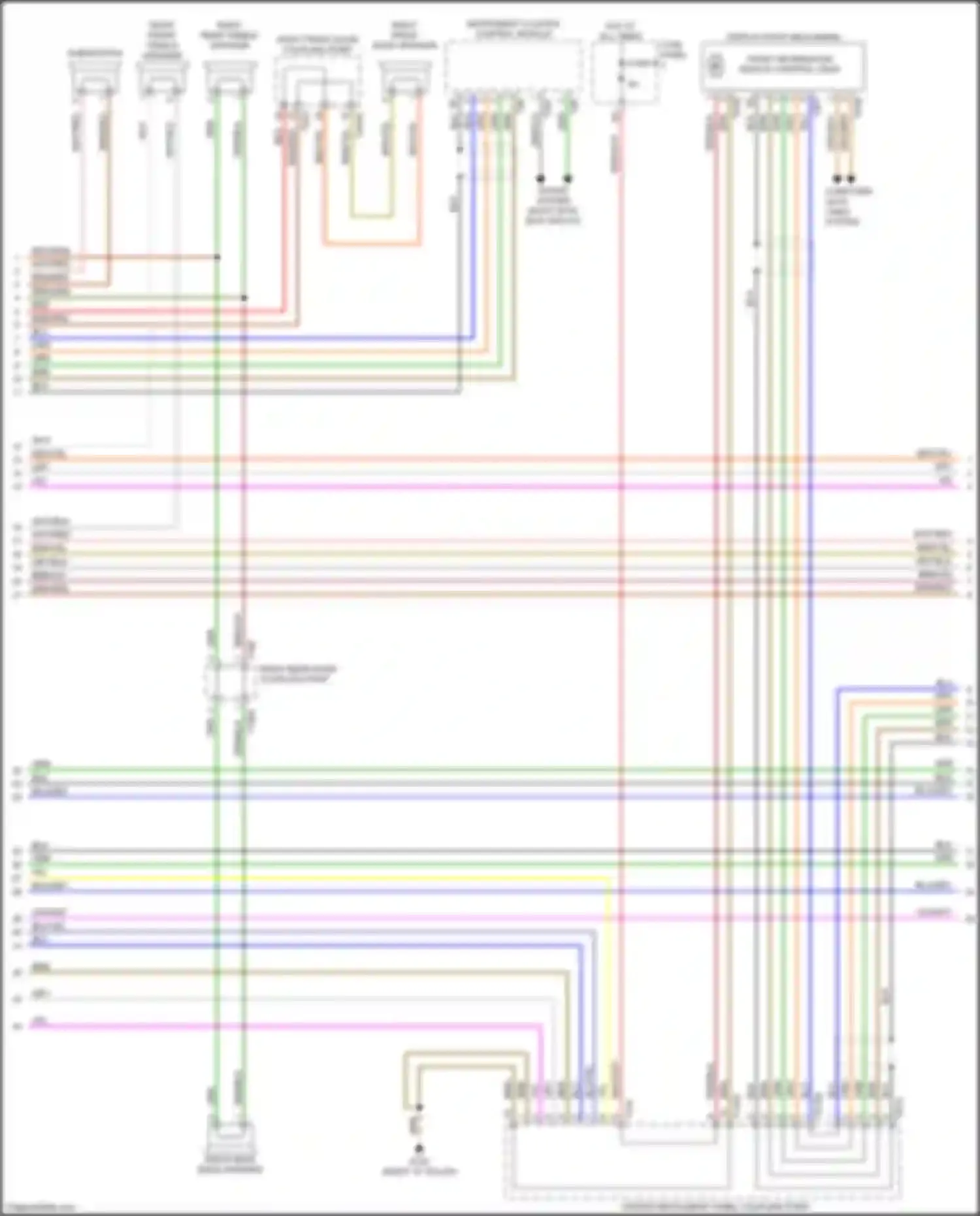 Wiring diagram right rear door coupling point for Audi Q7 4M (2015-2020) (18 of 19)