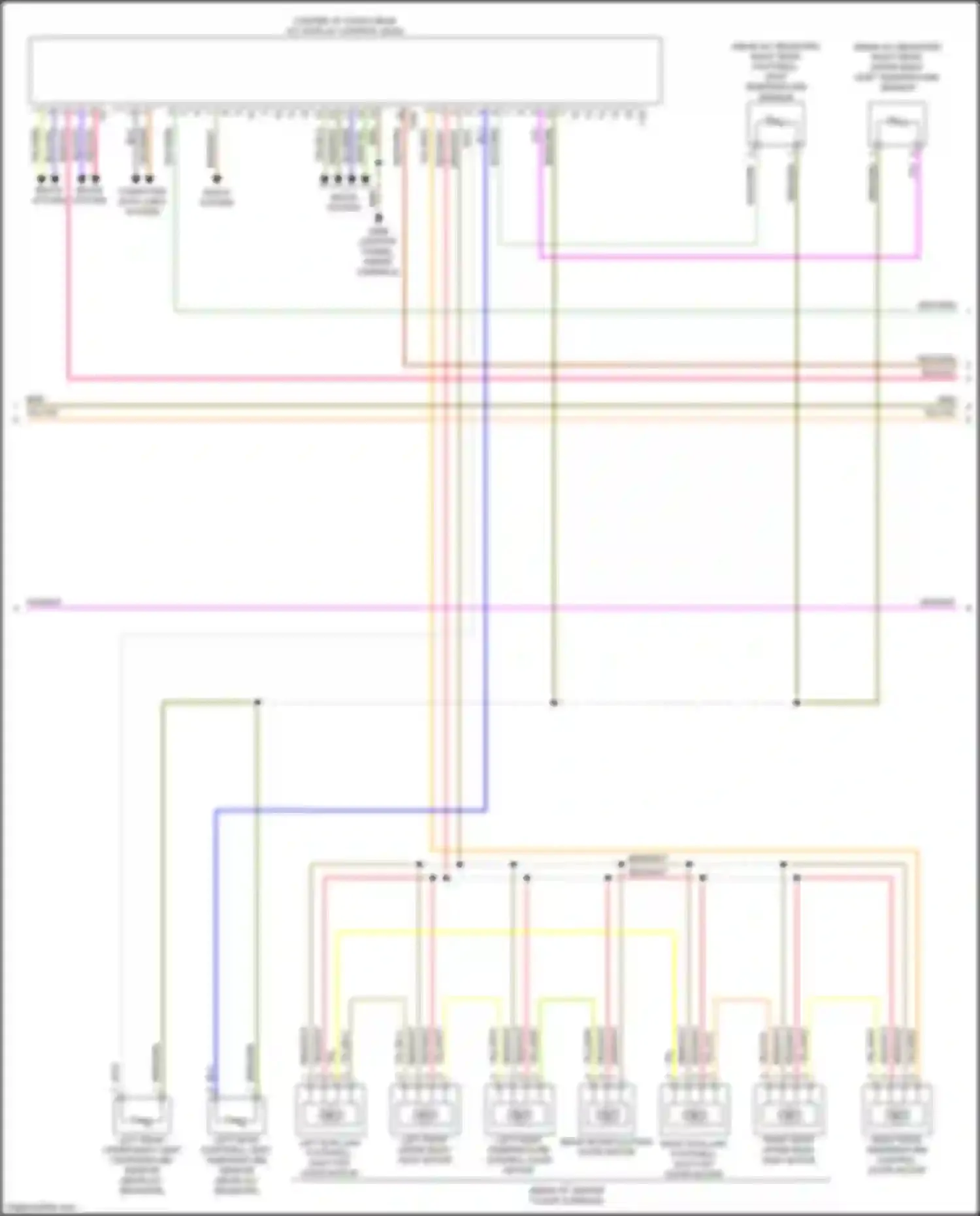 Wiring diagram right rear footwell vent temperature sensor for Audi Q7 4M (2015-2020) (1 of 1)