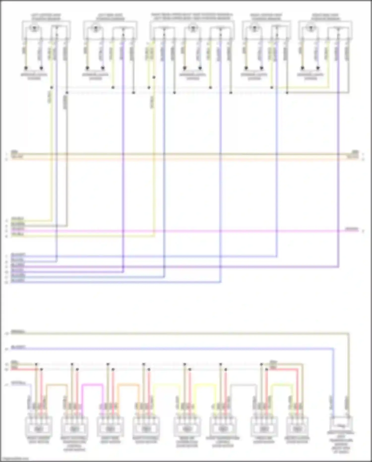 Wiring diagram right temperature control door motor for Audi Q7 4M (2015-2020) (3 of 3)