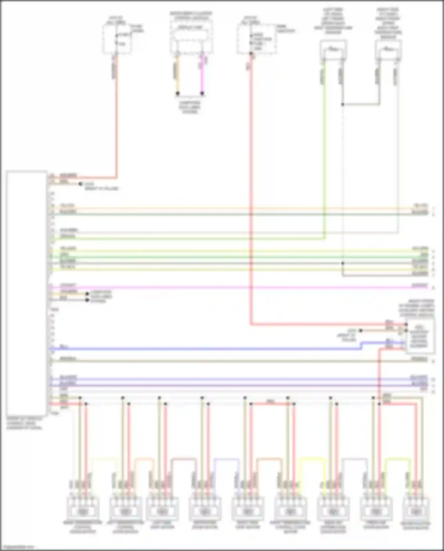 Wiring diagram right temperature control door motor for Audi Q7 4M (2015-2020) (1 of 3)