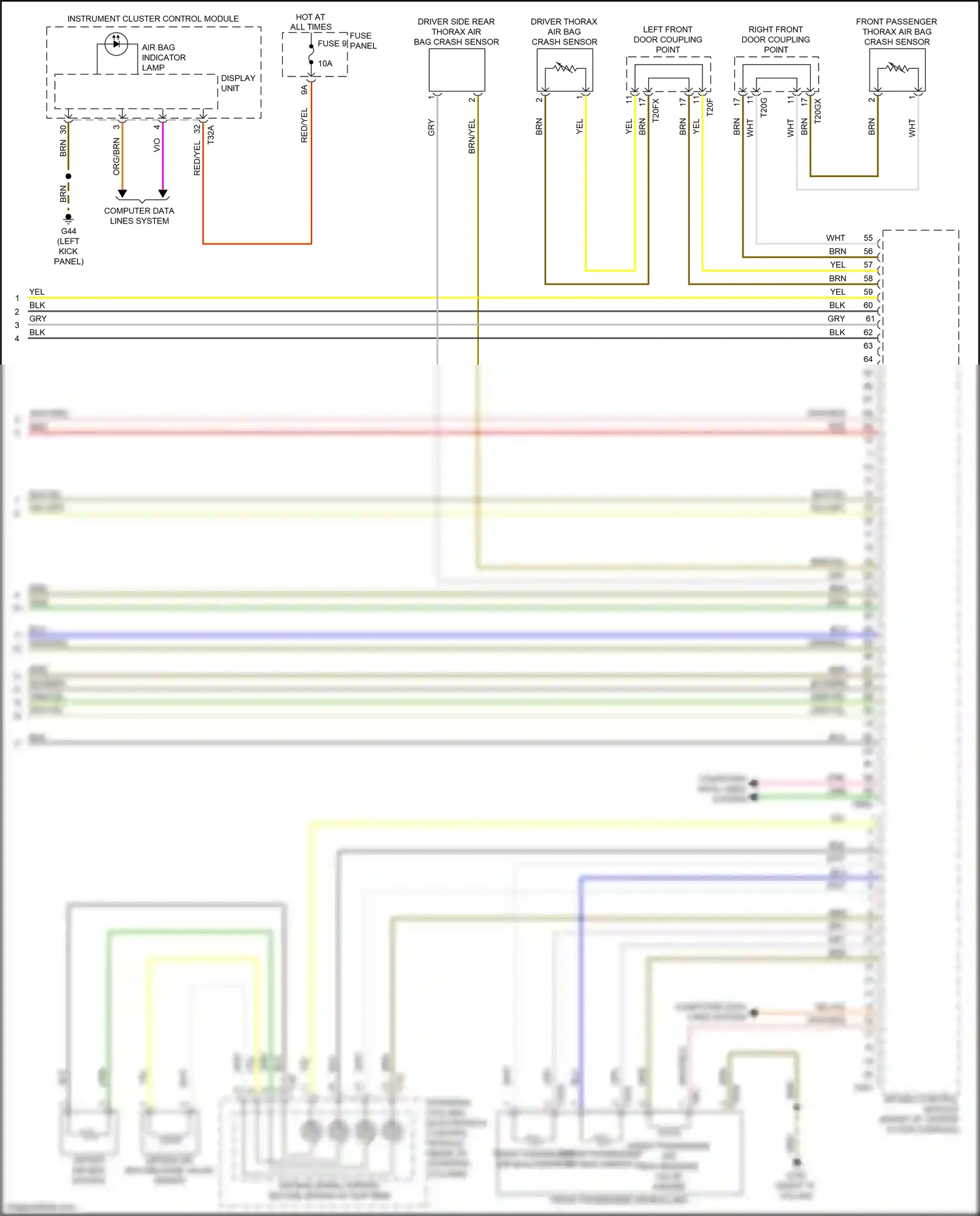 Audi Q7 4M (2015-2020) steering column electronics control module wiring diagram  (10 of 12)