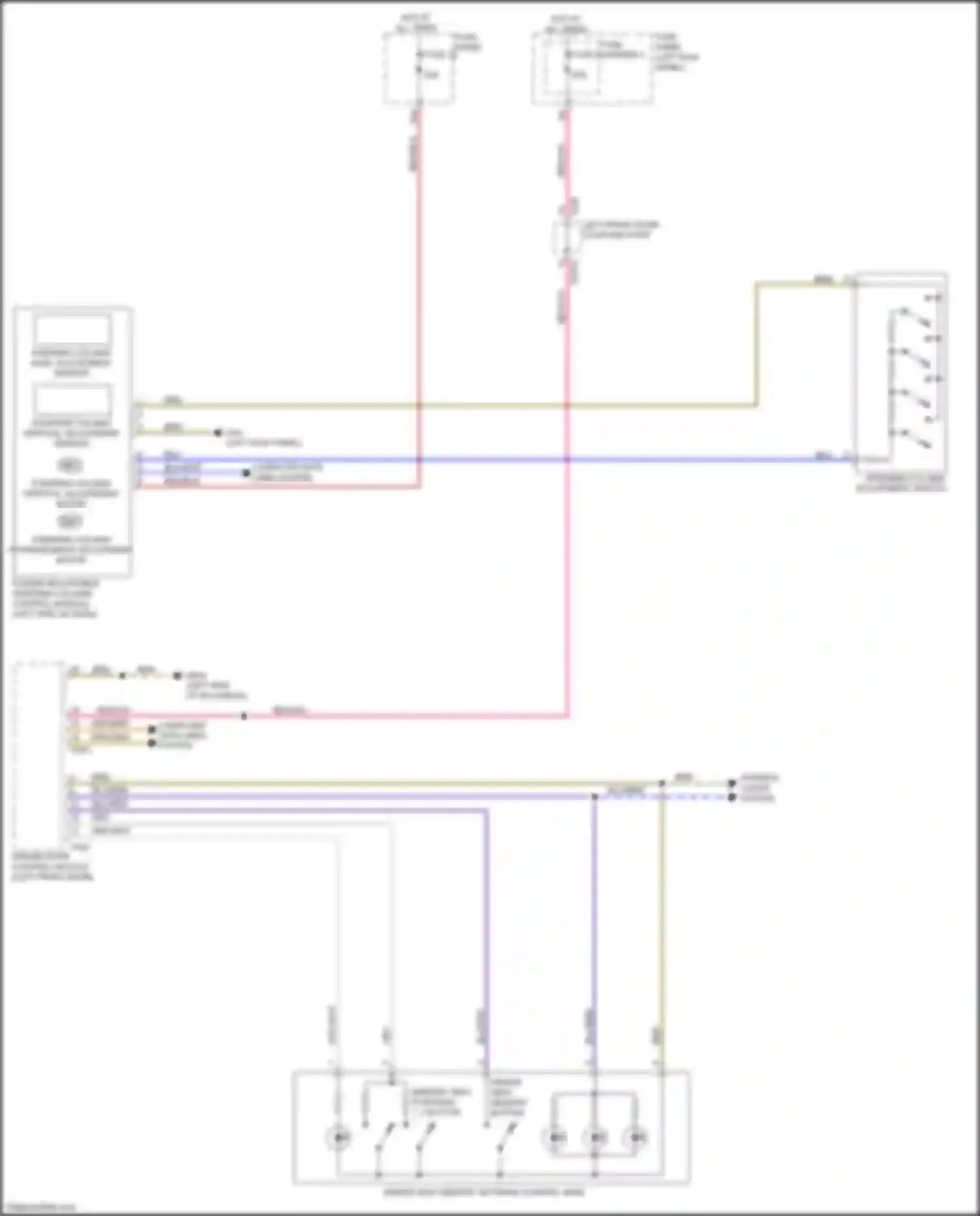 Wiring diagram steering column forward/back adjustment motor for Audi Q7 4M (2015-2020) (2 of 2)