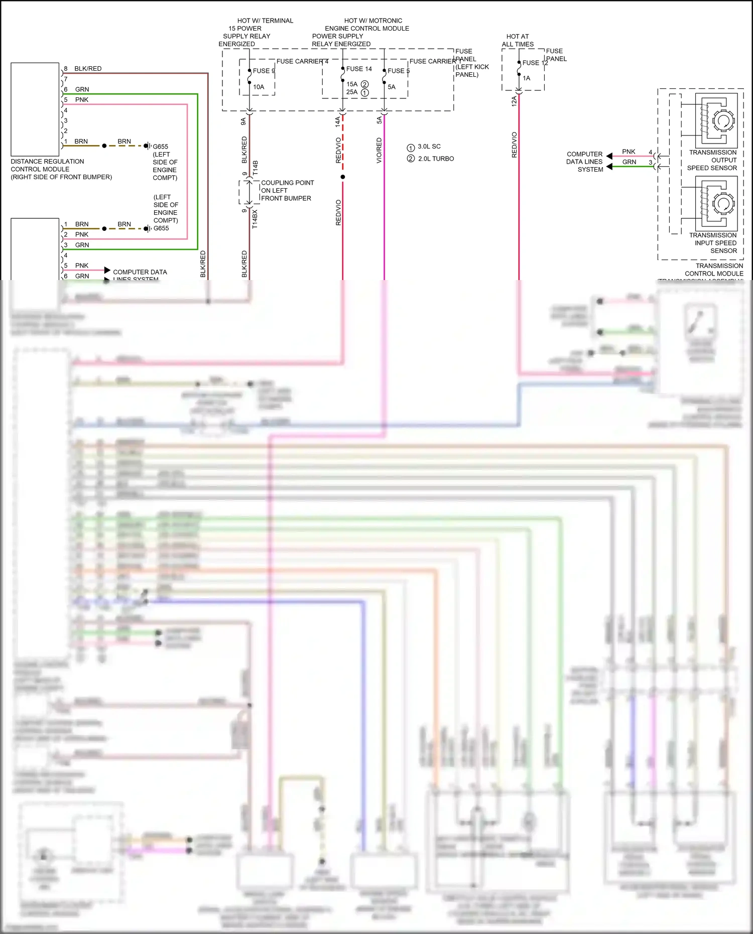 Audi Q7 4M (2015-2020) towing recognition control module wiring diagram  (3 of 10)