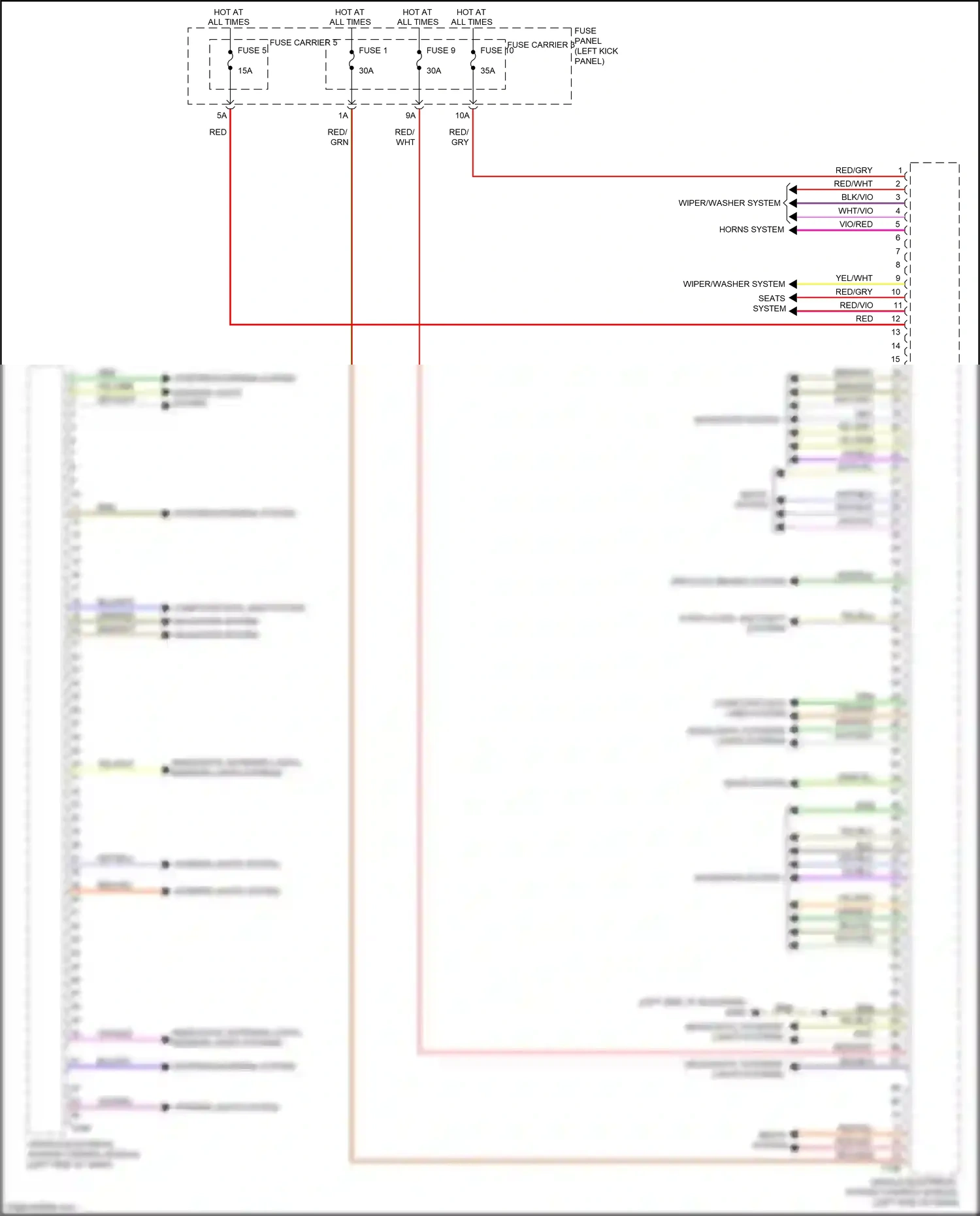 Audi Q7 4M (2015-2020) vehicle electrical system control module wiring diagram  (19 of 35)