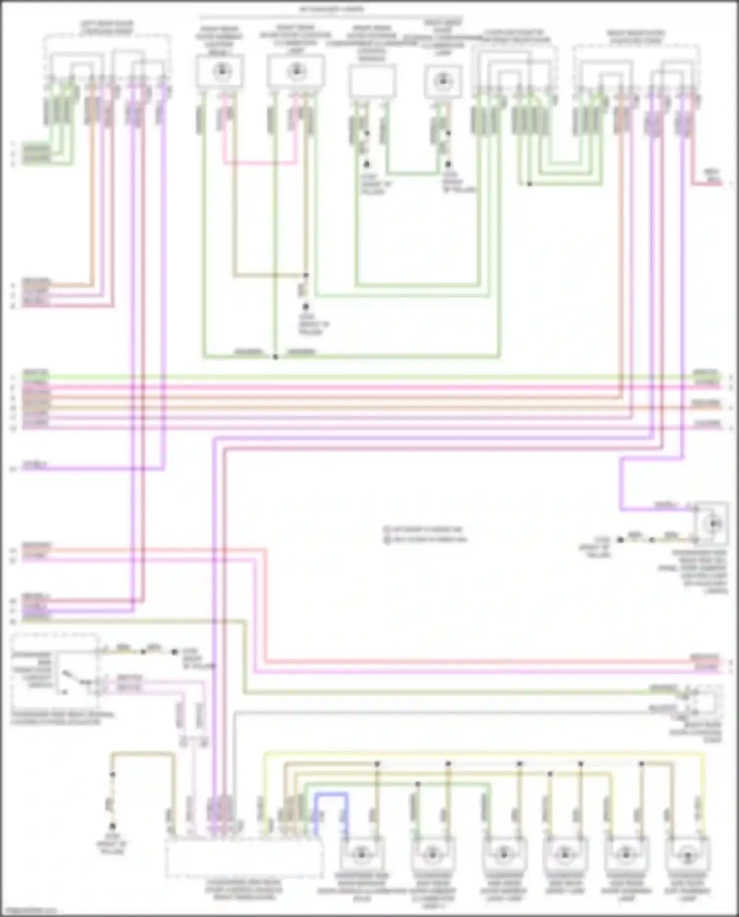 Wiring diagram w/ auxiliary lamps for Audi Q7 4M (2015-2020) (4 of 9)