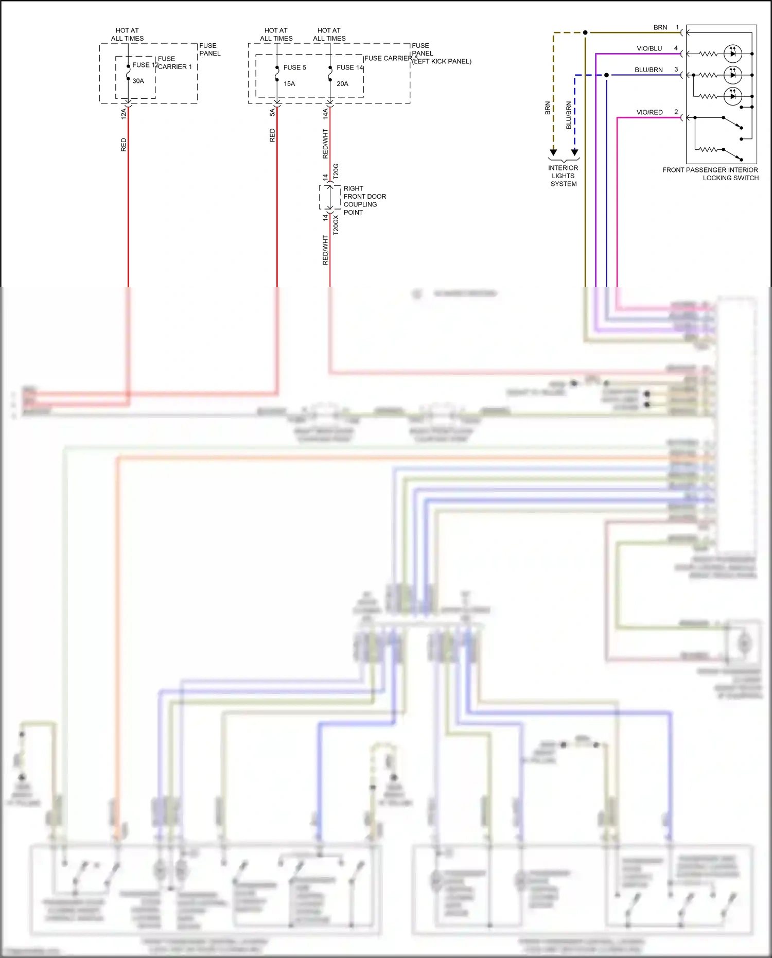 Audi Q7 4M (2015-2020) w/ safe function wiring diagram  (3 of 6)