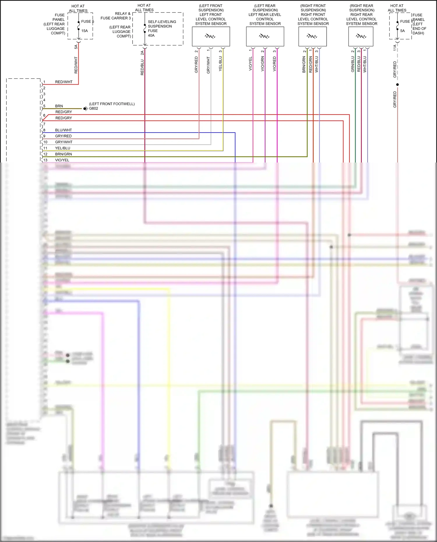 Audi Q8 Sportback e-tron I (2022-2024) level control system compressor electronics wiring diagram  (5 of 7)