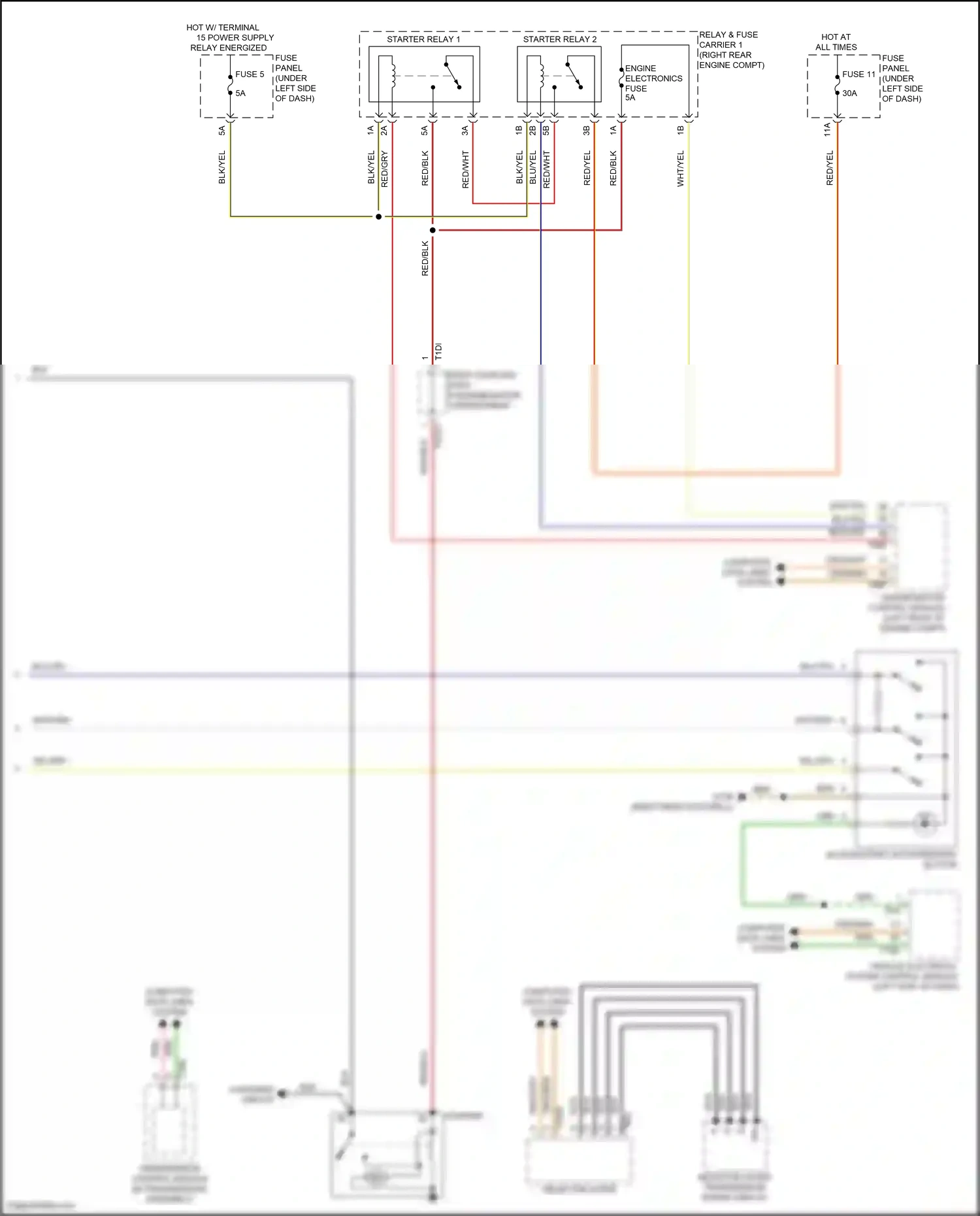 Audi Q8 I facelift (2023-2024) access/start authorization button wiring diagram  (10 of 10)