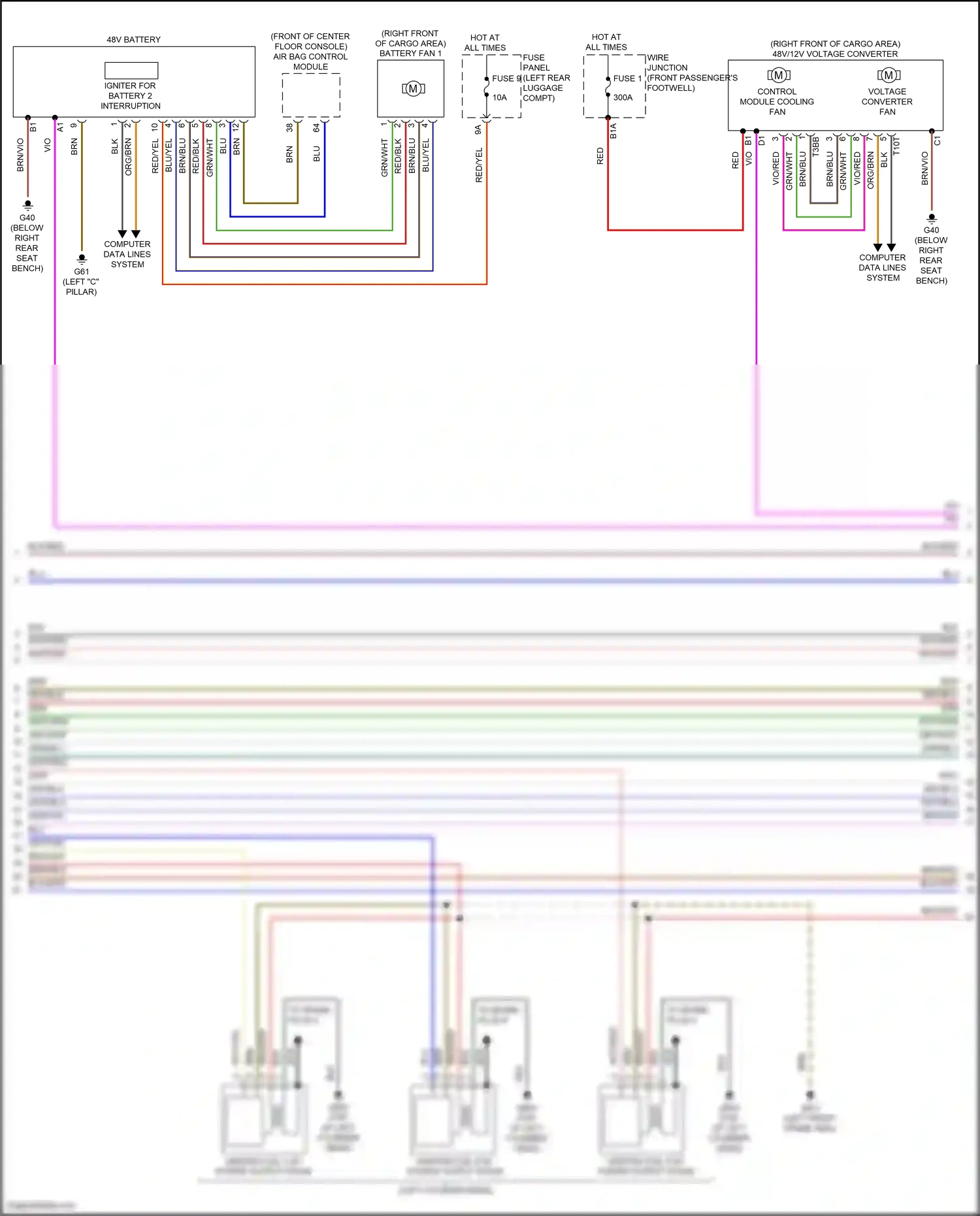 Audi Q8 I facelift (2023-2024) computer data lines system wiring diagram  (133 of 137)