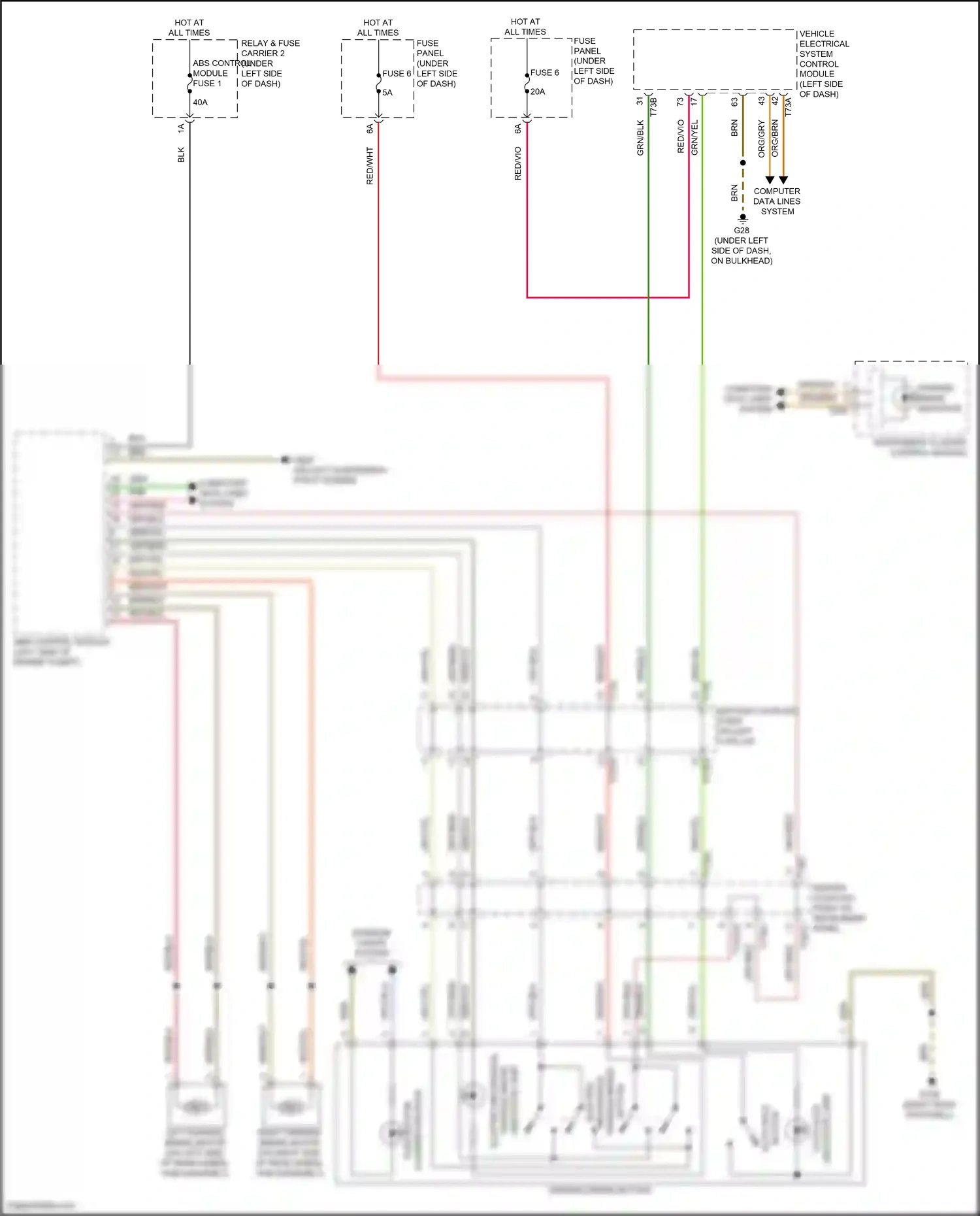 Audi Q8 I facelift (2023-2024) computer data lines system wiring diagram  (34 of 137)