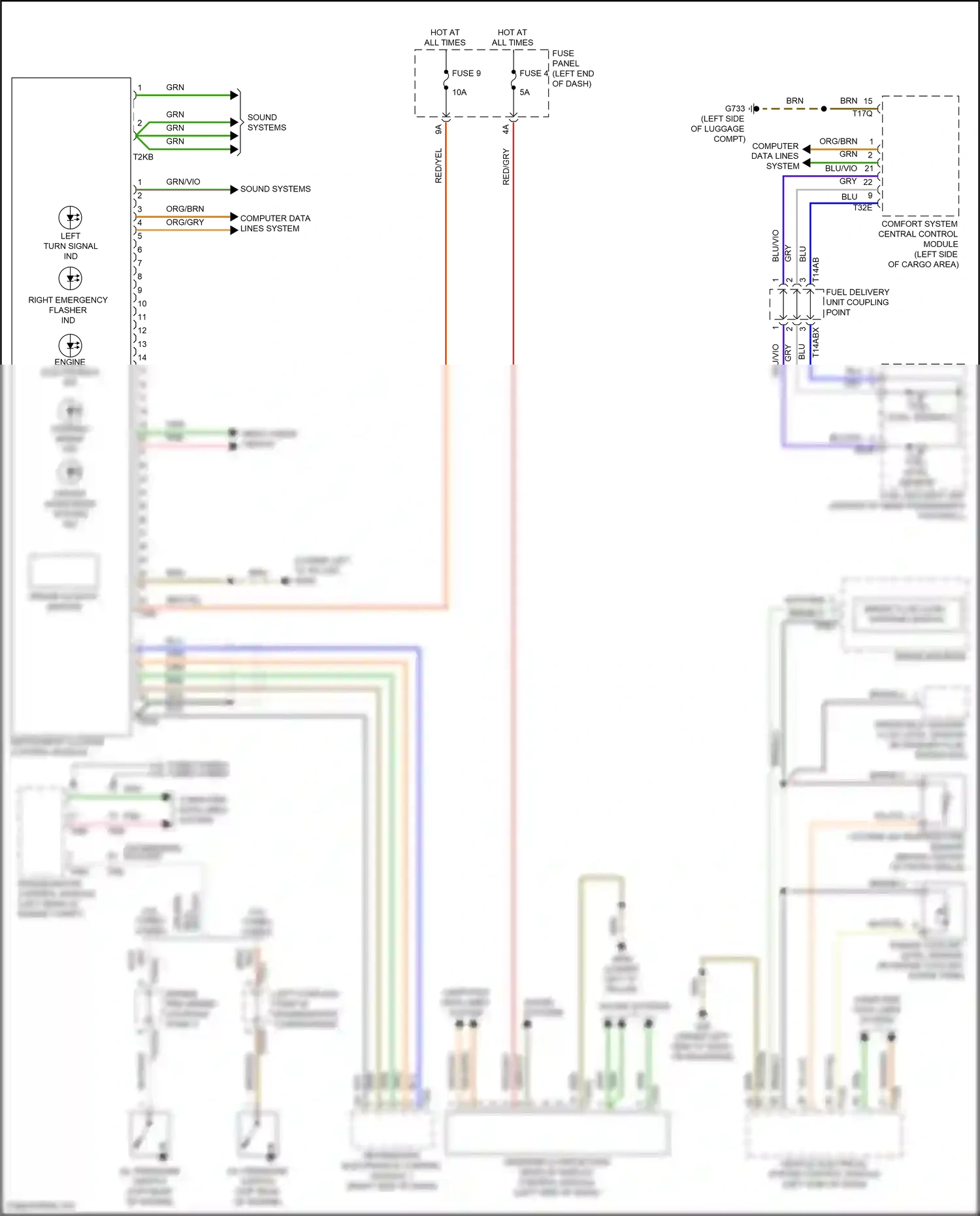 Audi Q8 I facelift (2023-2024) computer data lines system wiring diagram  (52 of 137)