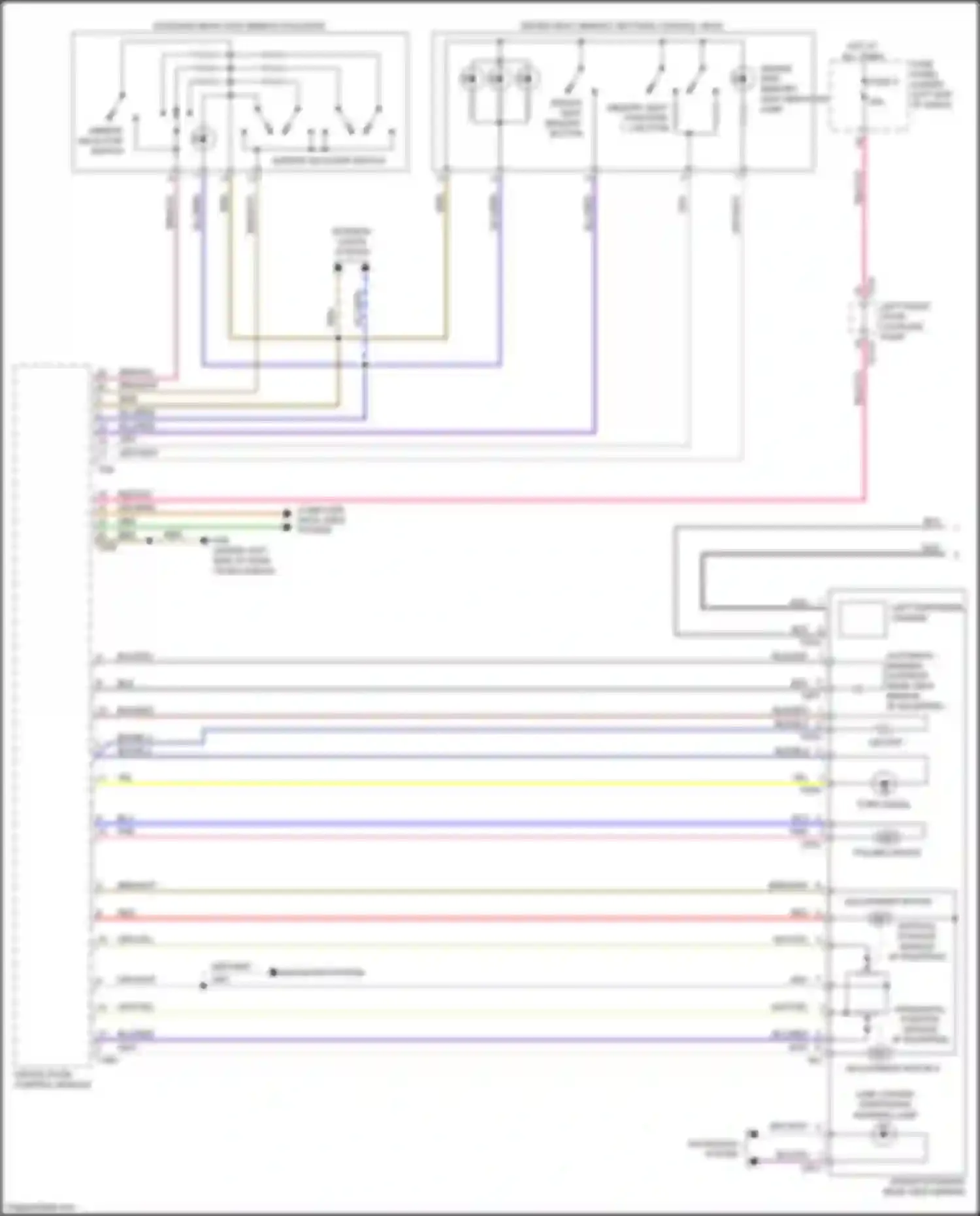 Q8 Audi I (2018-2023): Memory mirrors circuit (1 of 2)