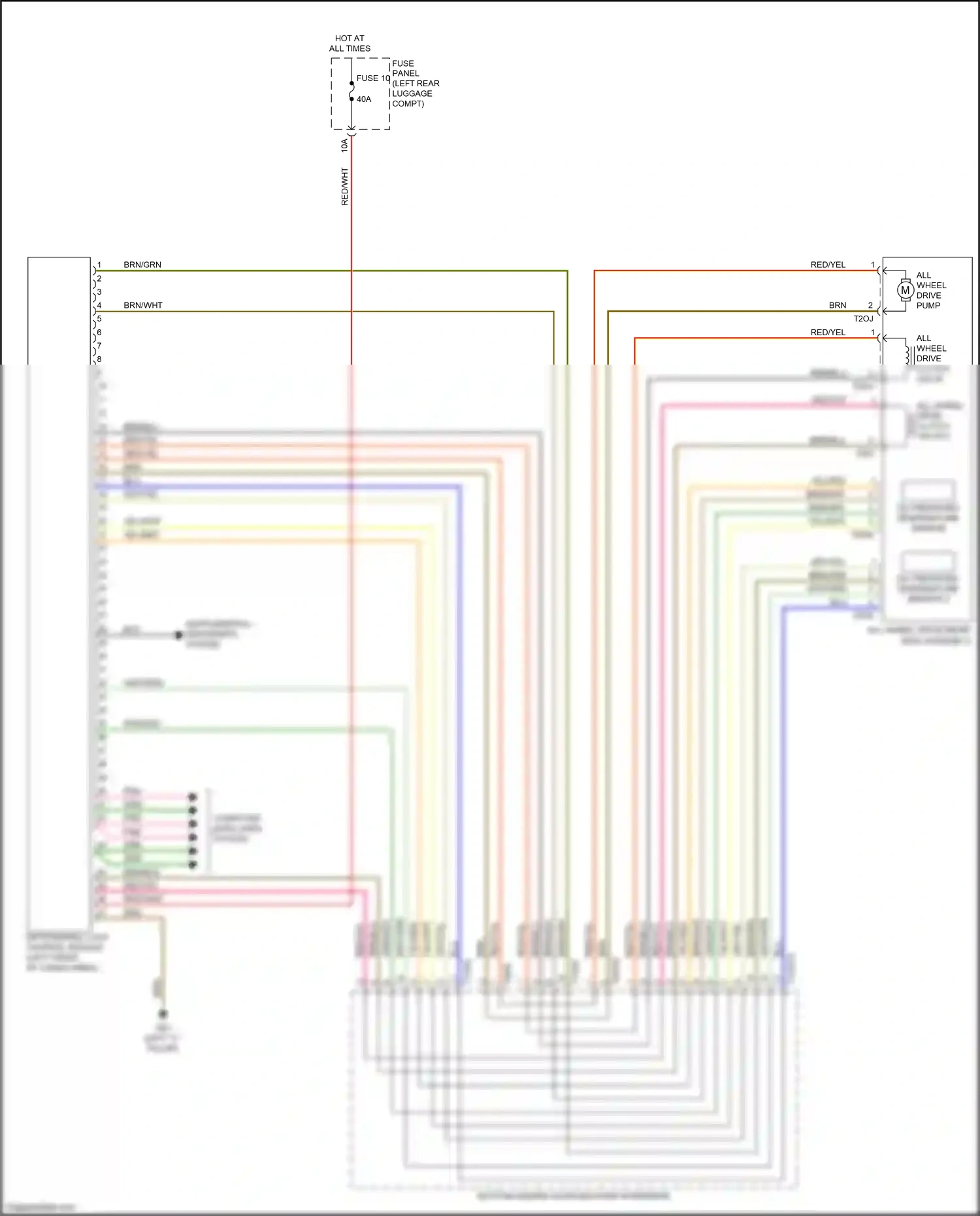 Audi Q8 I (2018-2023) differential lock control module wiring diagram  (1 of 4)