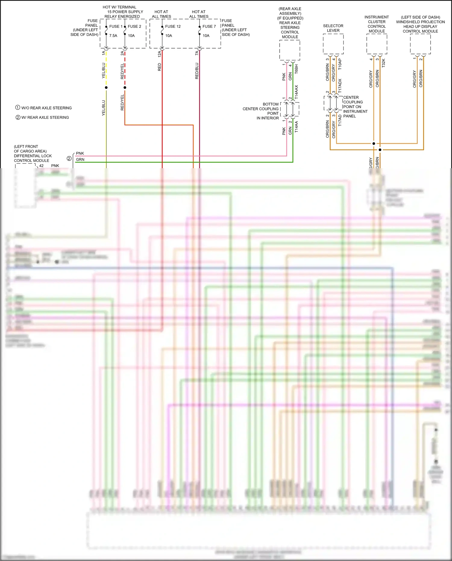 Audi Q8 I (2018-2023) differential lock control module wiring diagram  (2 of 4)