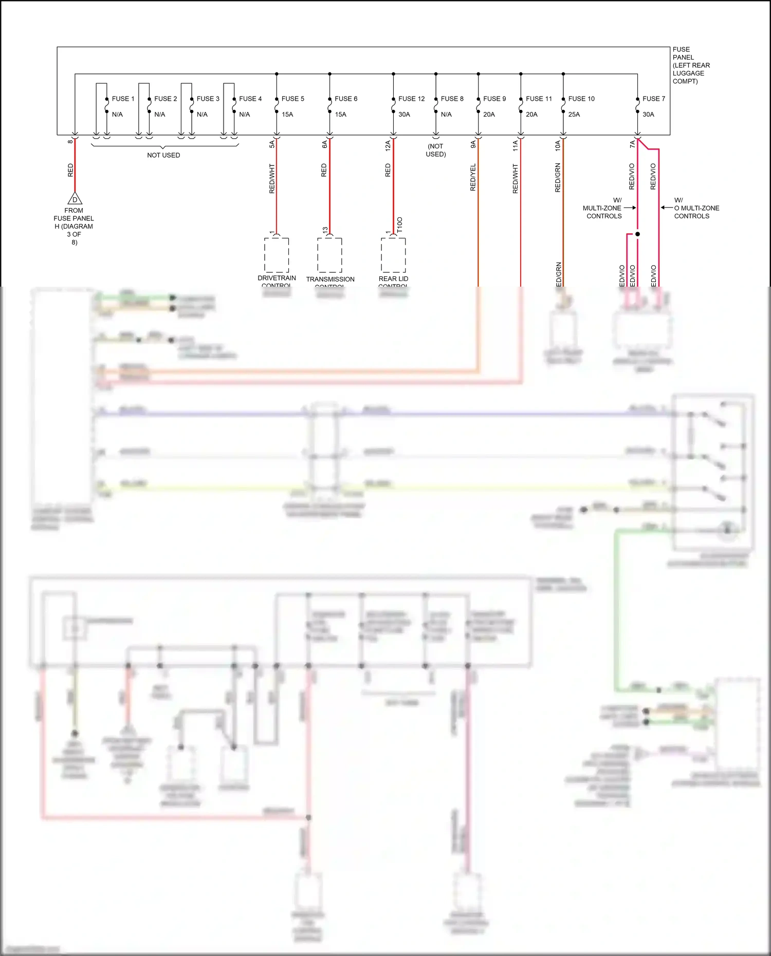 Audi Q8 I (2018-2023) drivetrain control module wiring diagram  (4 of 4)