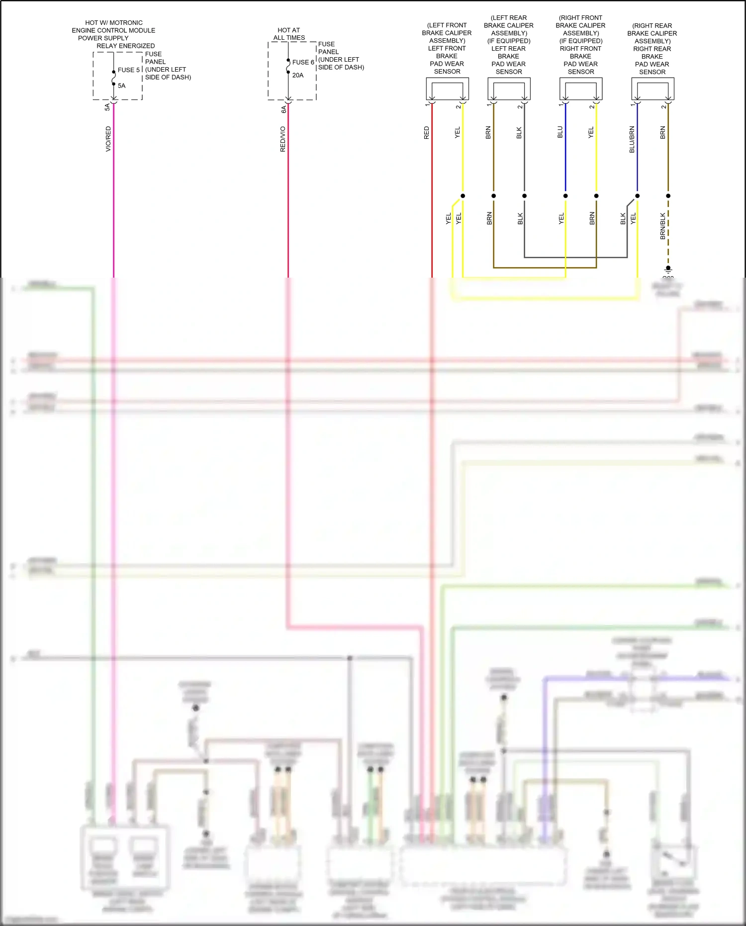 Audi Q8 I (2018-2023) engine controls system wiring diagram  (1 of 2)