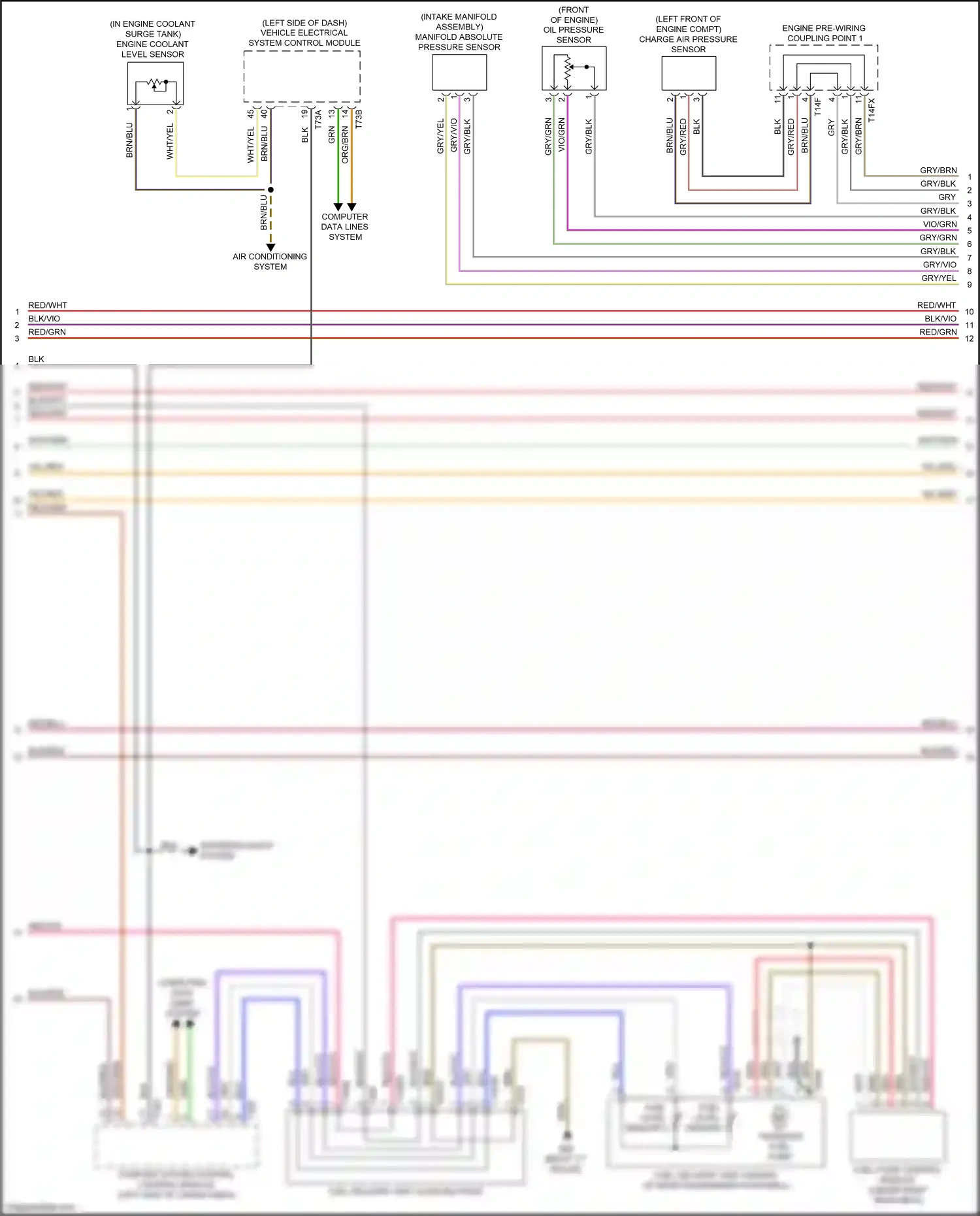Audi Q8 I (2018-2023) engine coolant level sensor wiring diagram  (7 of 7)
