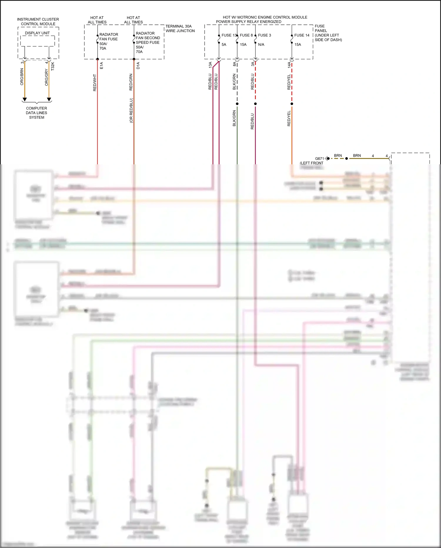 Audi Q8 I (2018-2023) engine coolant temperature sensor wiring diagram  (2 of 6)