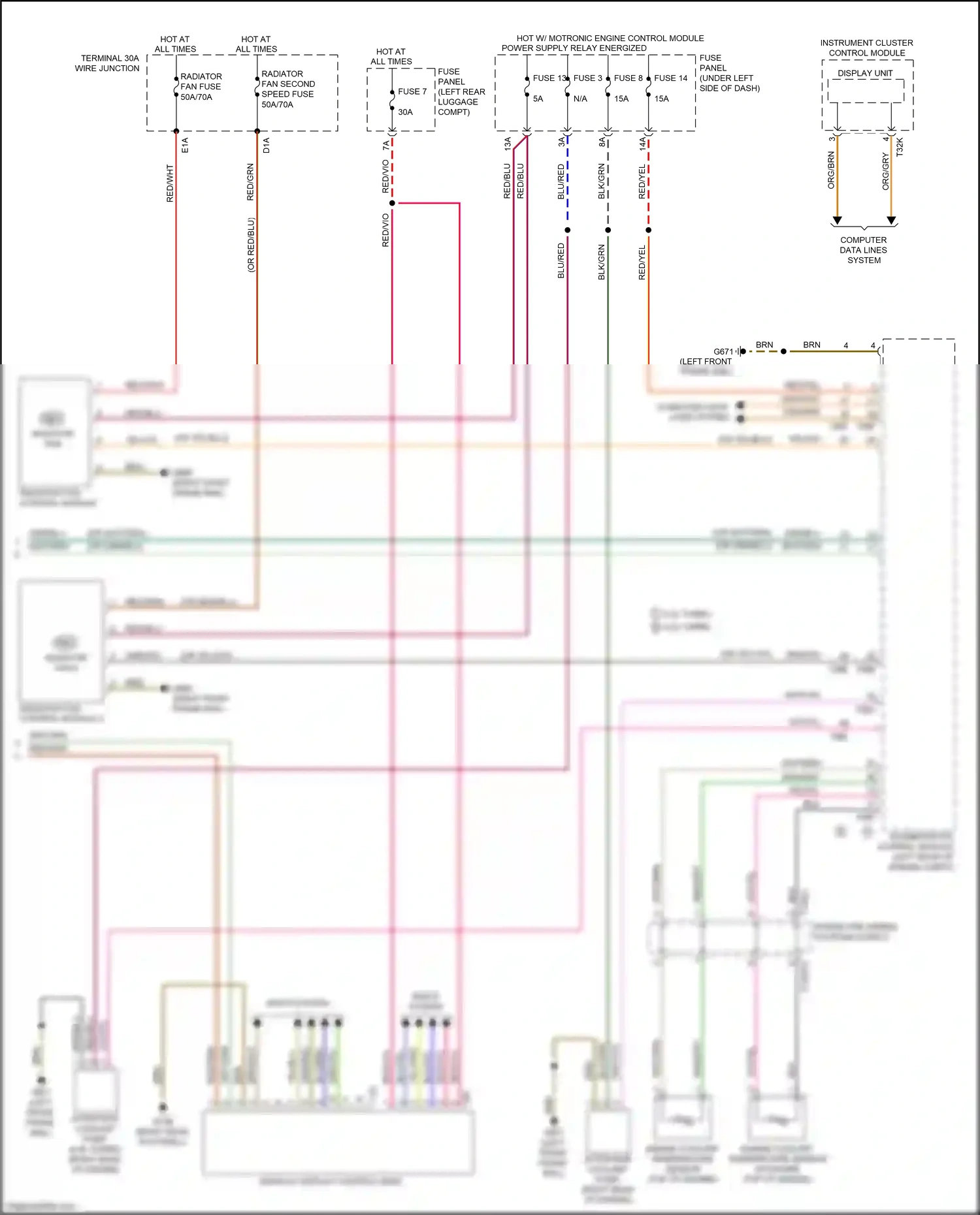 Audi Q8 I (2018-2023) engine coolant temperature sensor wiring diagram  (1 of 6)