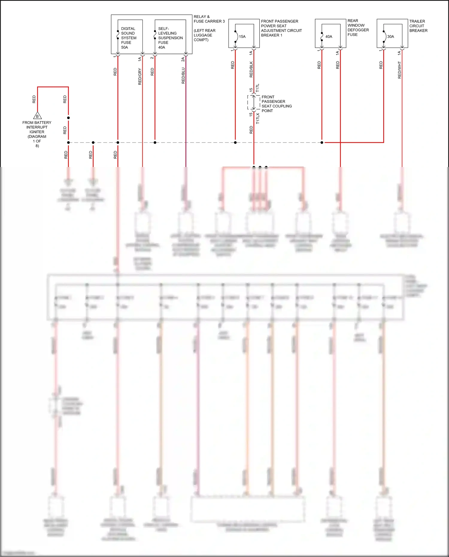 Audi Q8 I (2018-2023) level control system compressor electronics wiring diagram  (3 of 3)