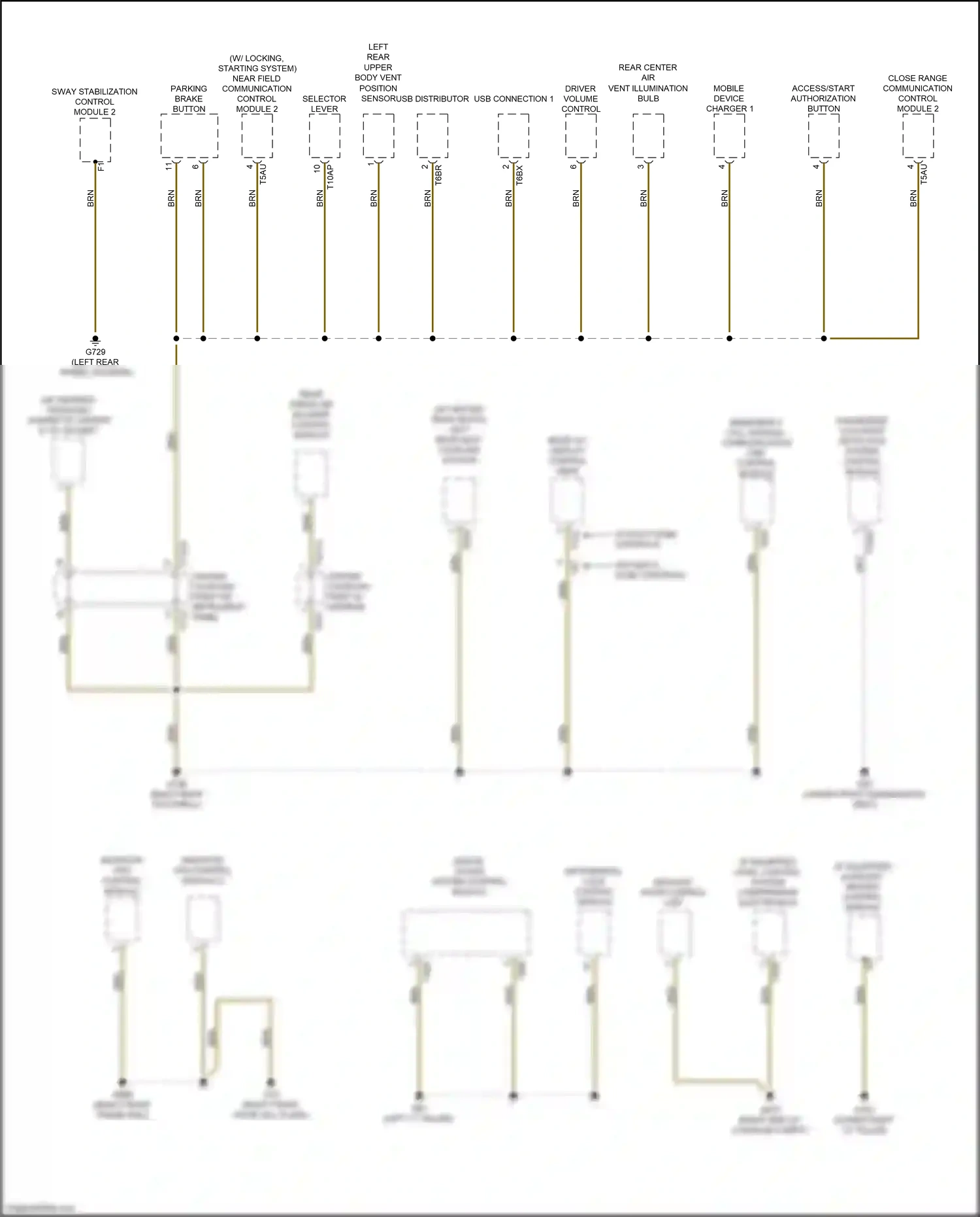 Audi Q8 I (2018-2023) level control system compressor electronics wiring diagram  (2 of 3)