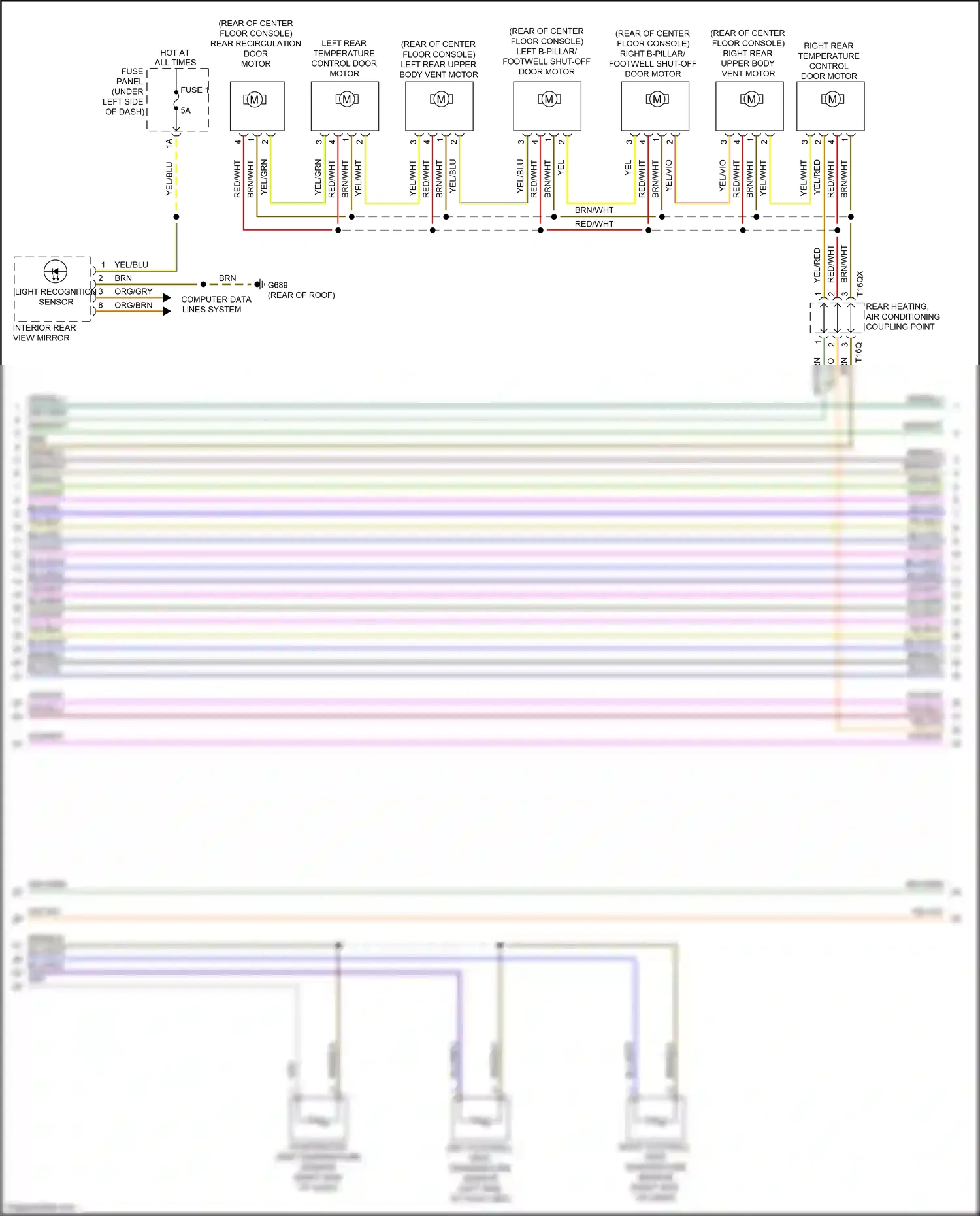 Audi Q8 I (2018-2023) light recognition sensor wiring diagram  (4 of 5)