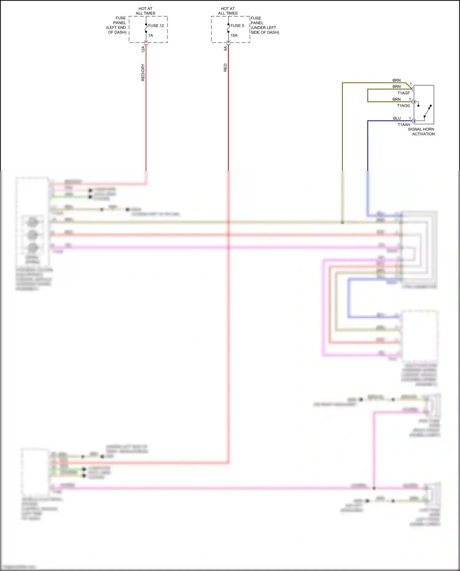 Audi Q8 I (2018-2023) multi-function steering wheel control module wiring diagram  (2 of 3)