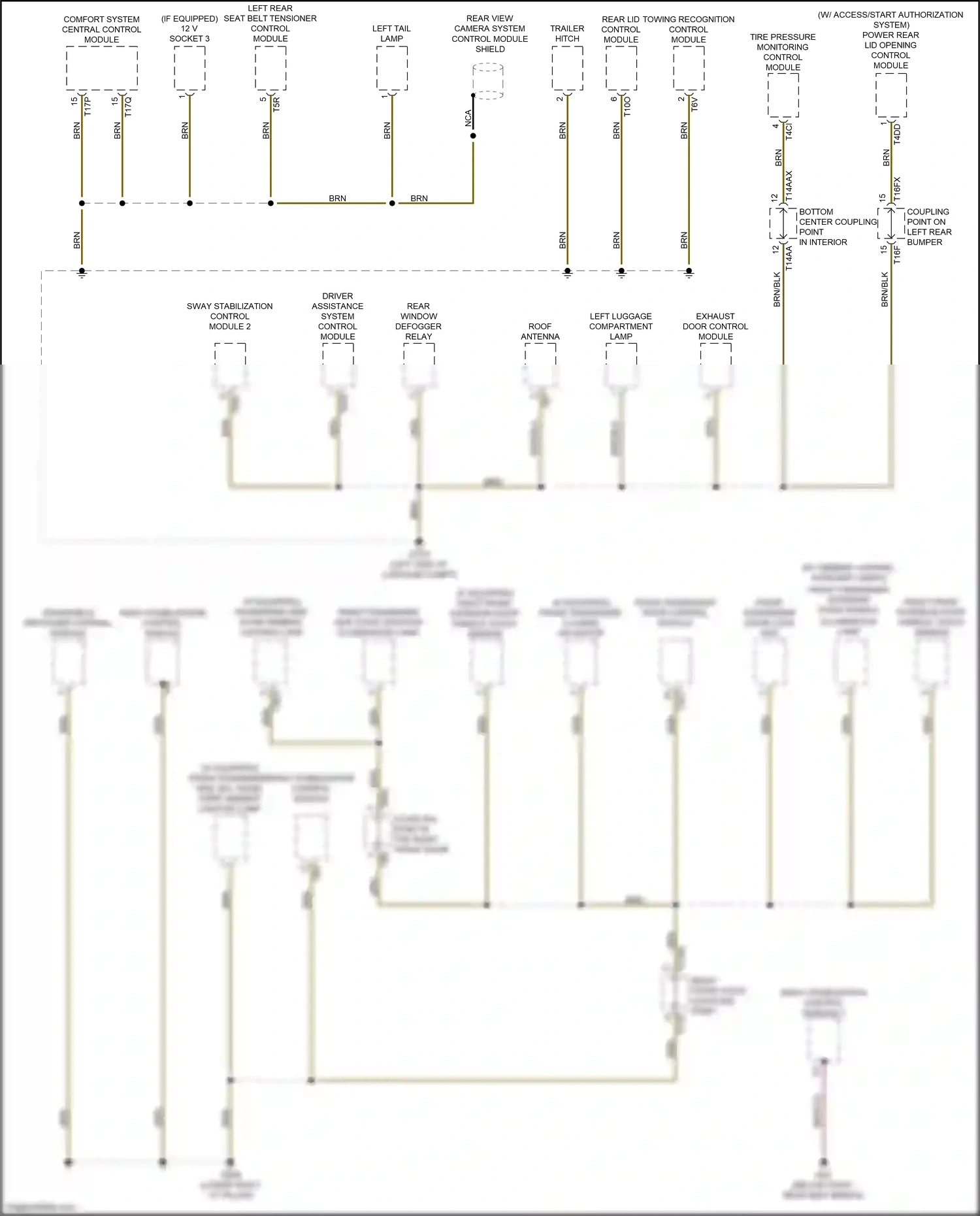Audi Q8 I (2018-2023) rear view camera system control module shield wiring diagram  (1 of 1)