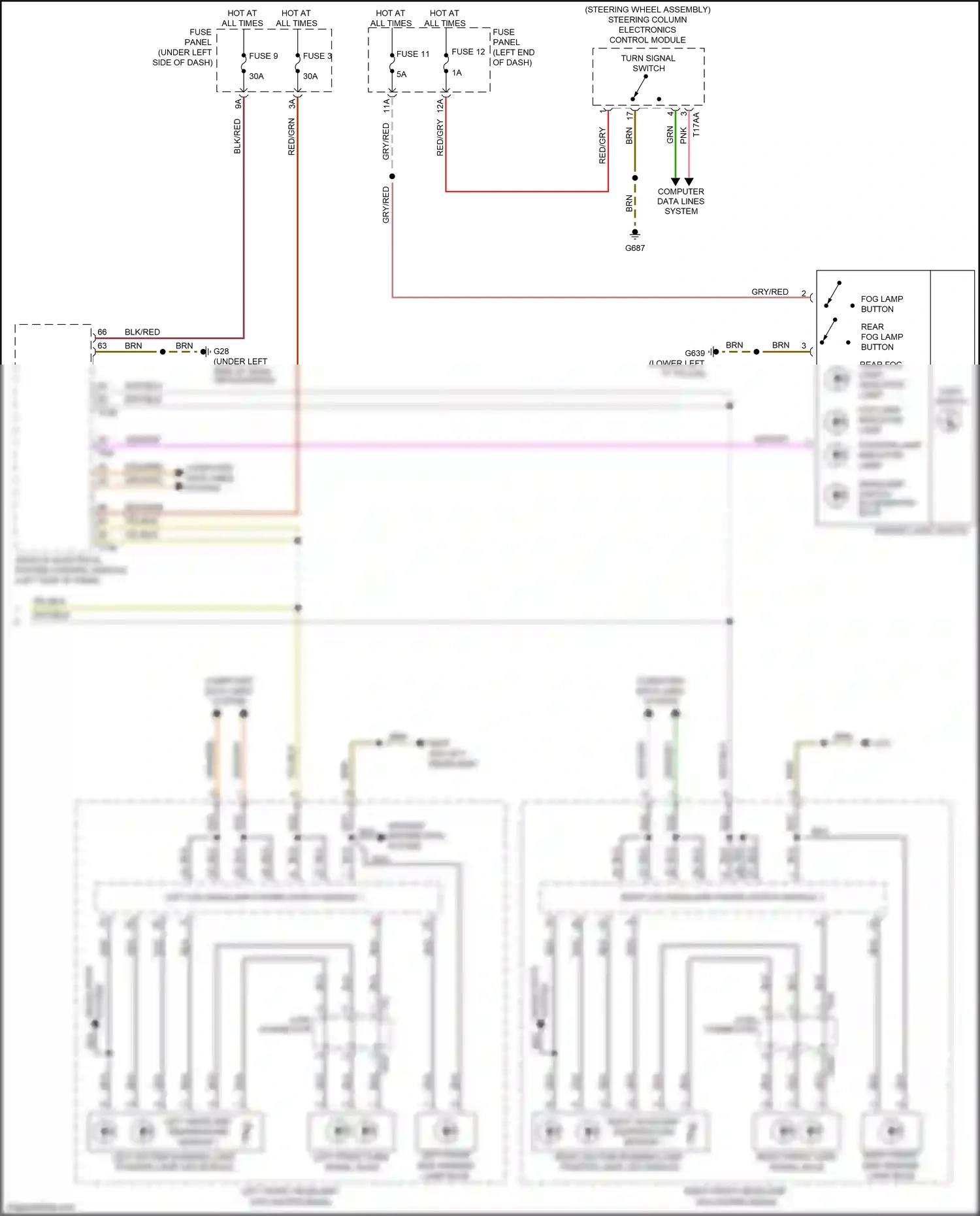 Audi Q8 I (2018-2023) steering column electronics control module wiring diagram  (6 of 12)