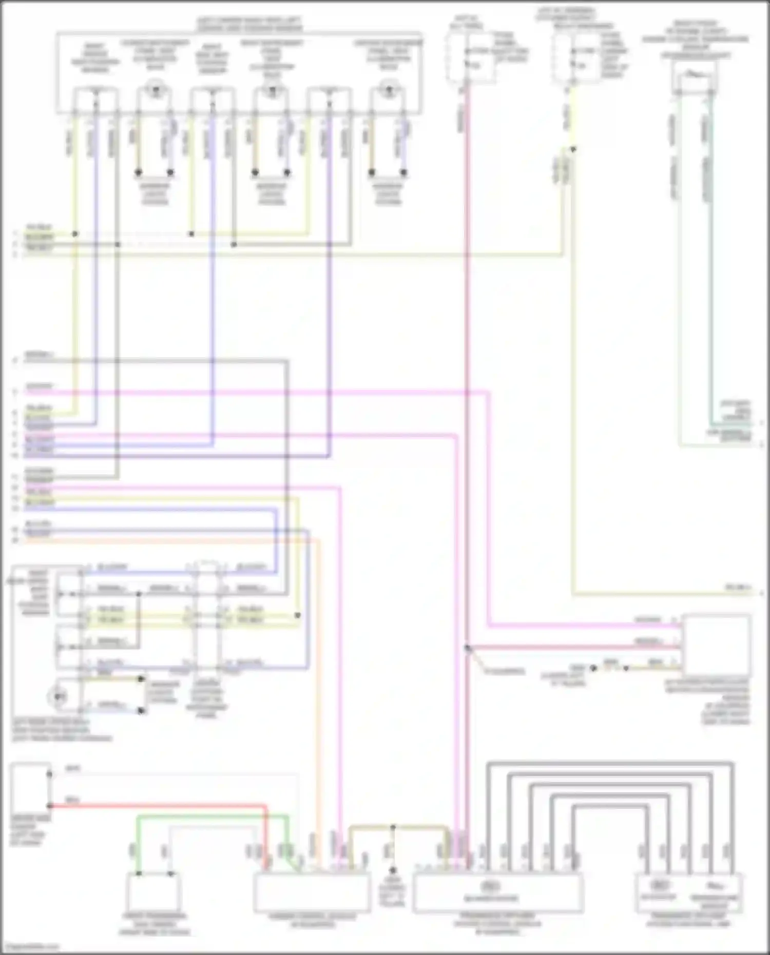 Wiring diagram center coupling point on instrument panel for Audi RS Q8 I (2019-2024) (52 of 63)