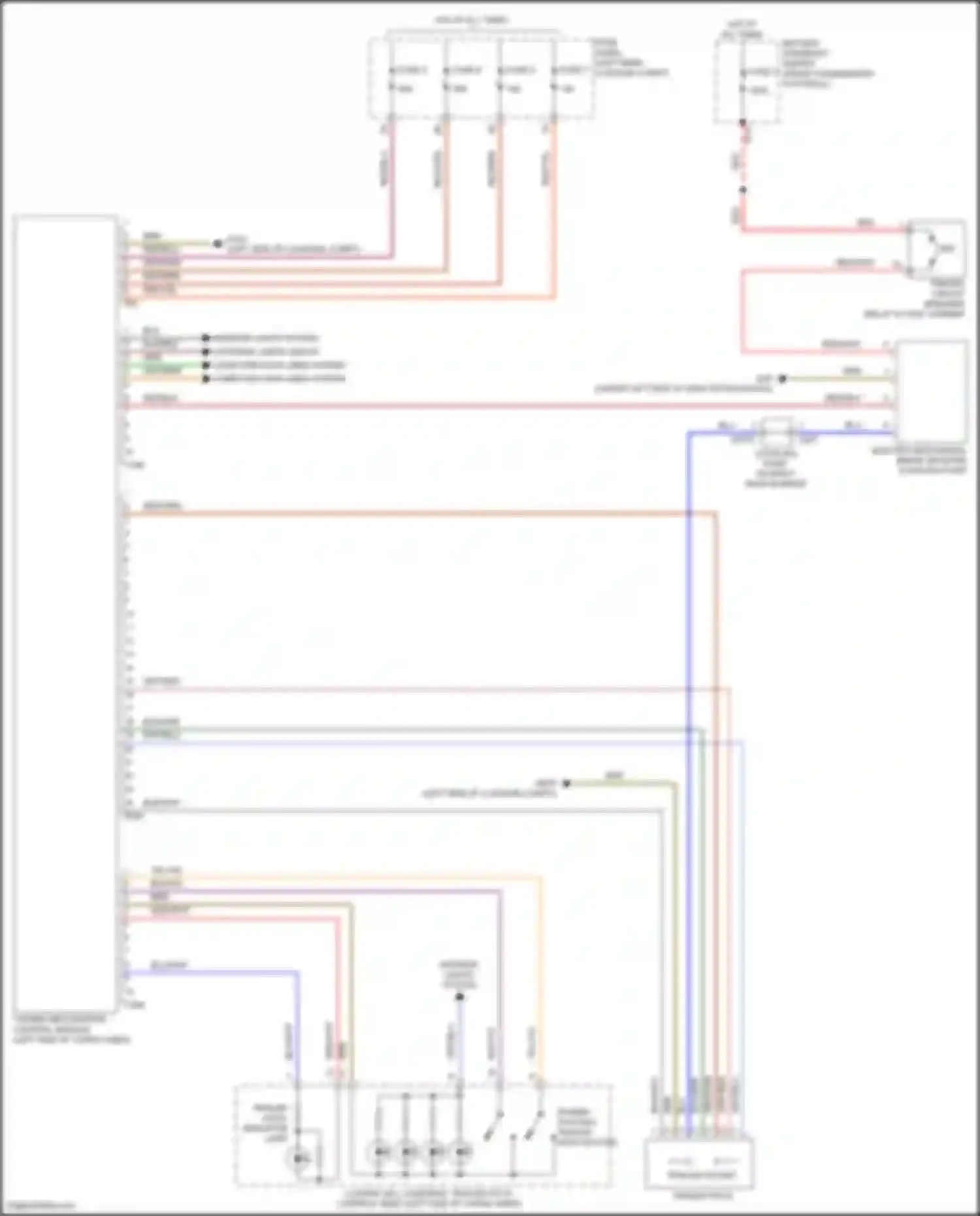 Wiring diagram electro-mechanical brake booster coupling point for Audi RS Q8 I (2019-2024) (2 of 2)