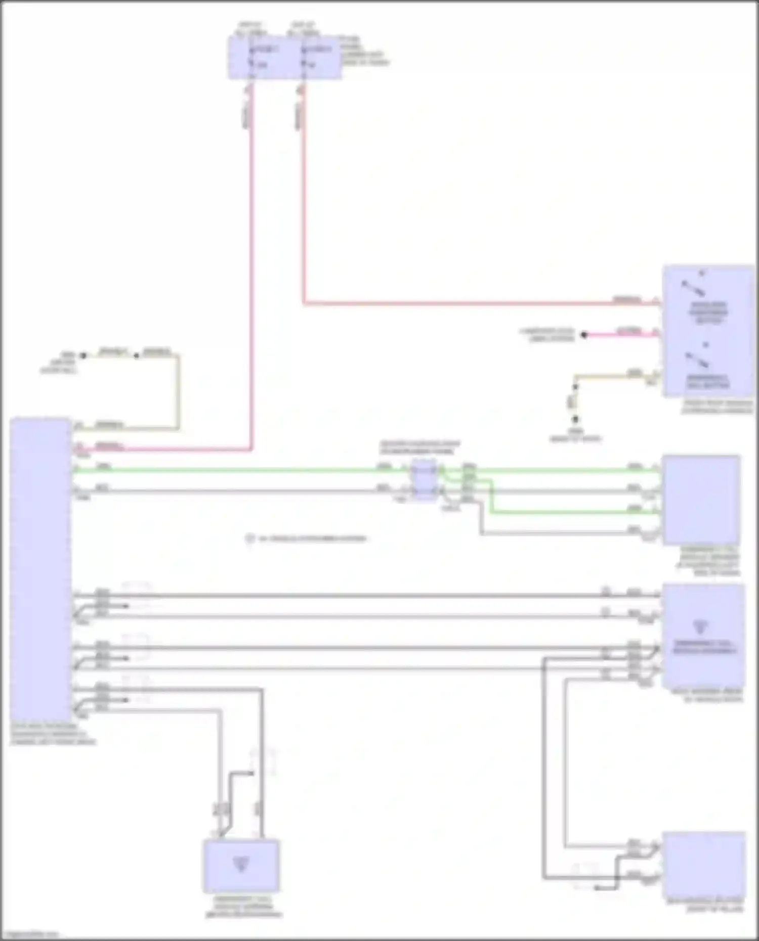 Wiring diagram emergency call module antenna 2 for Audi RS Q8 I (2019-2024) (2 of 2)