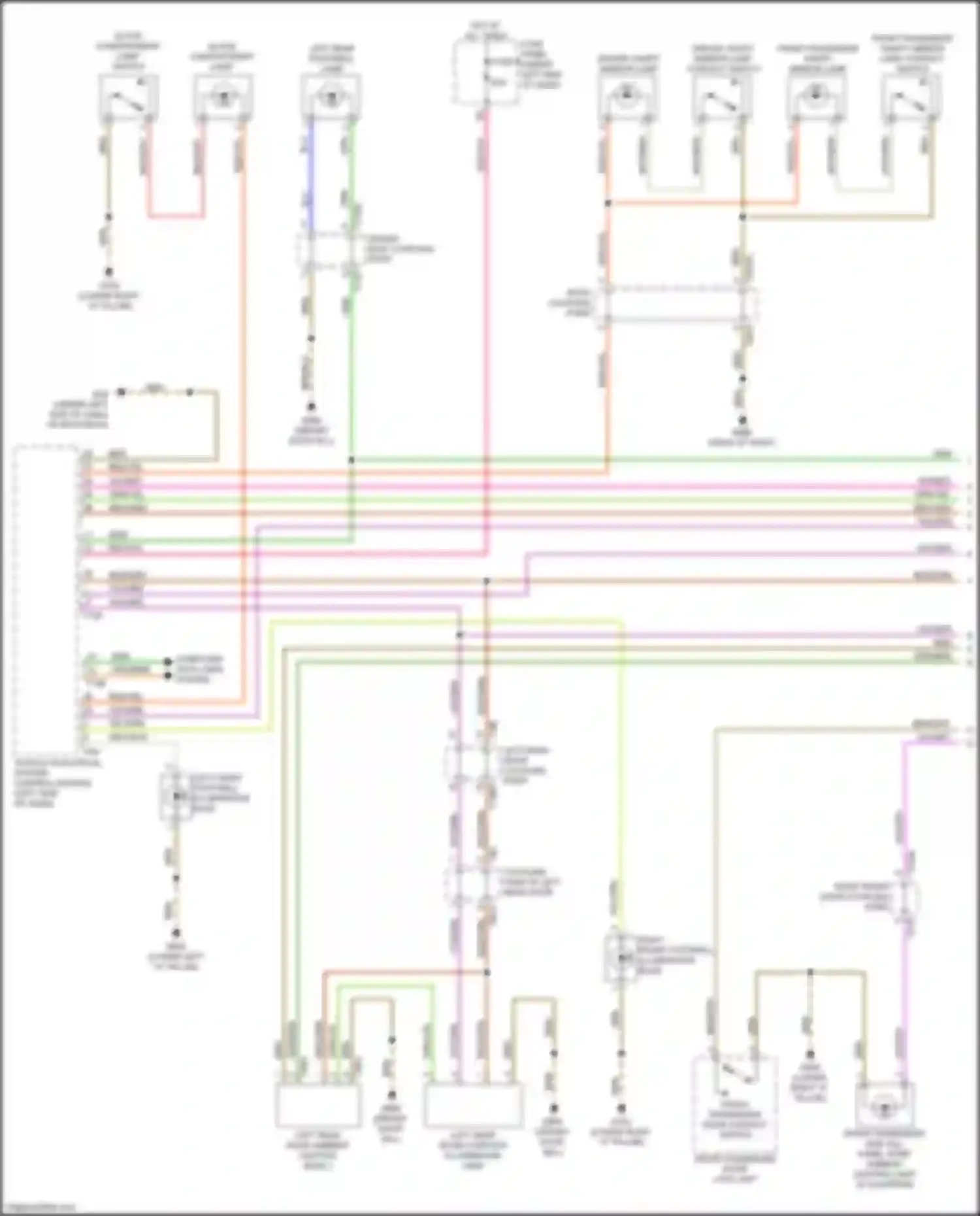 Wiring diagram front passenger door contact switch for Audi RS Q8 I (2019-2024) (1 of 3)