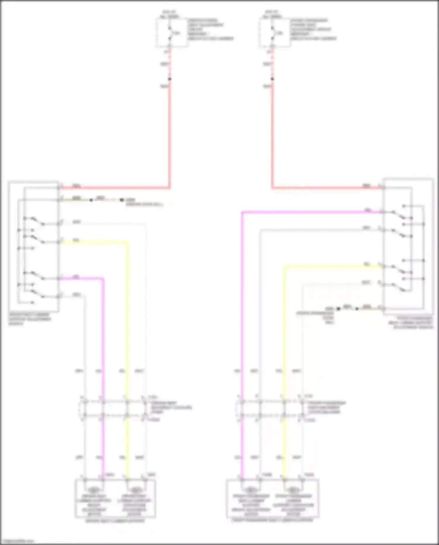 Wiring diagram front passenger seat lumbar support for Audi RS Q8 I (2019-2024) (1 of 2)