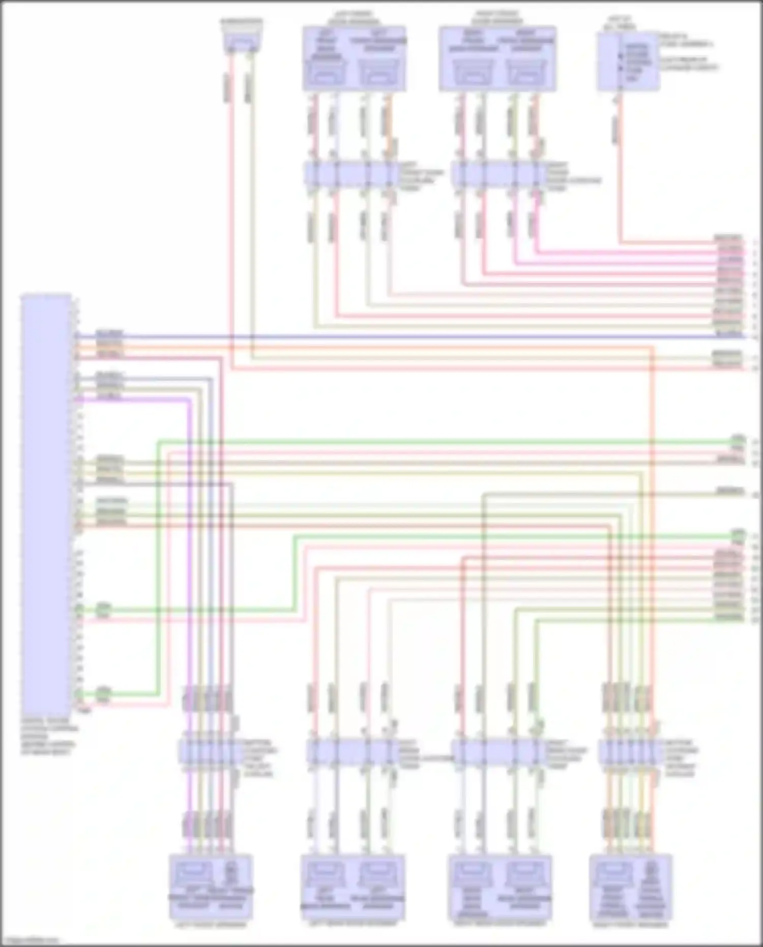 Wiring diagram left front bass speaker for Audi RS Q8 I (2019-2024) (1 of 6)