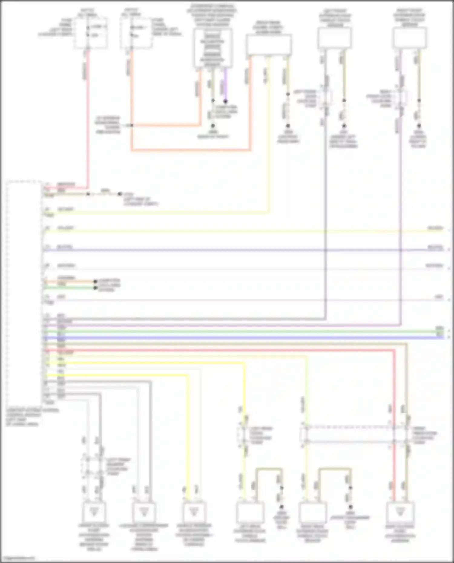 Wiring diagram left front exterior door handle touch sensor for Audi RS Q8 I (2019-2024) (1 of 5)