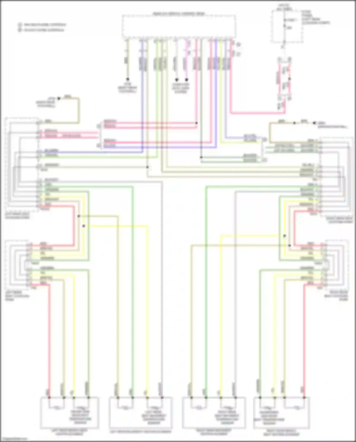 Wiring diagram left rear backrest heating element for Audi RS Q8 I (2019-2024) (2 of 2)