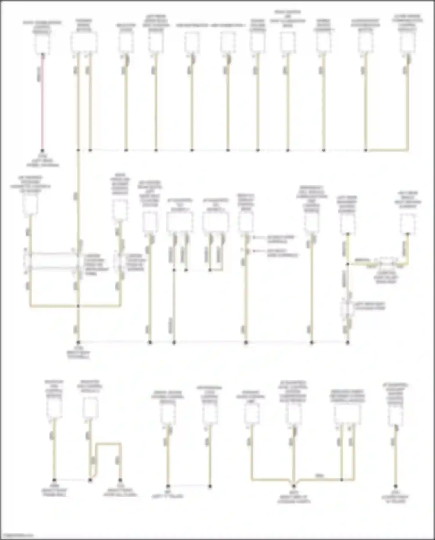 Wiring diagram left rear seat coupling point for Audi RS Q8 I (2019-2024) (1 of 2)