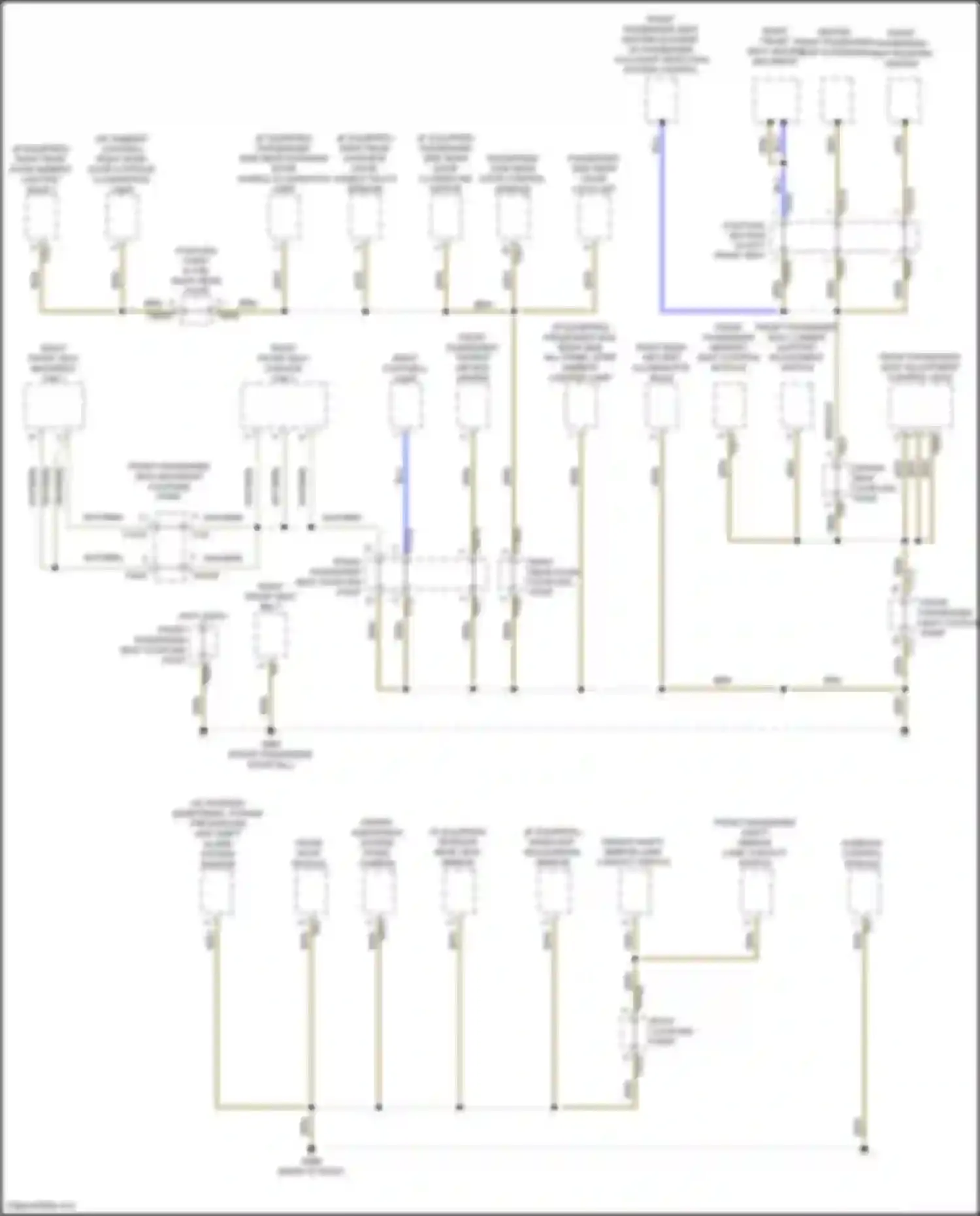 Wiring diagram passenger side rear door lock unit for Audi RS Q8 I (2019-2024) (3 of 4)