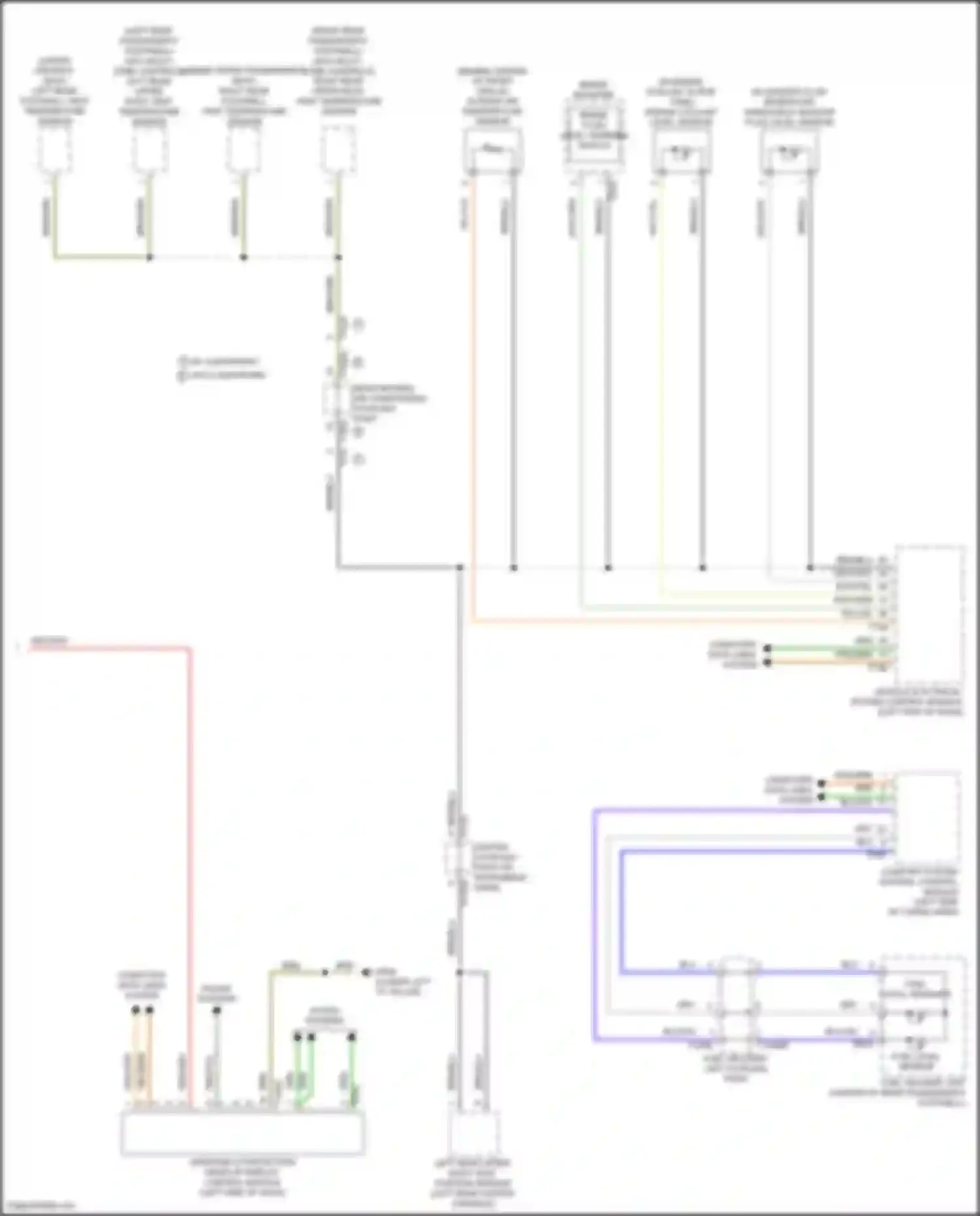 Wiring diagram rear heating, air conditioning coupling point for Audi RS Q8 I (2019-2024) (7 of 7)
