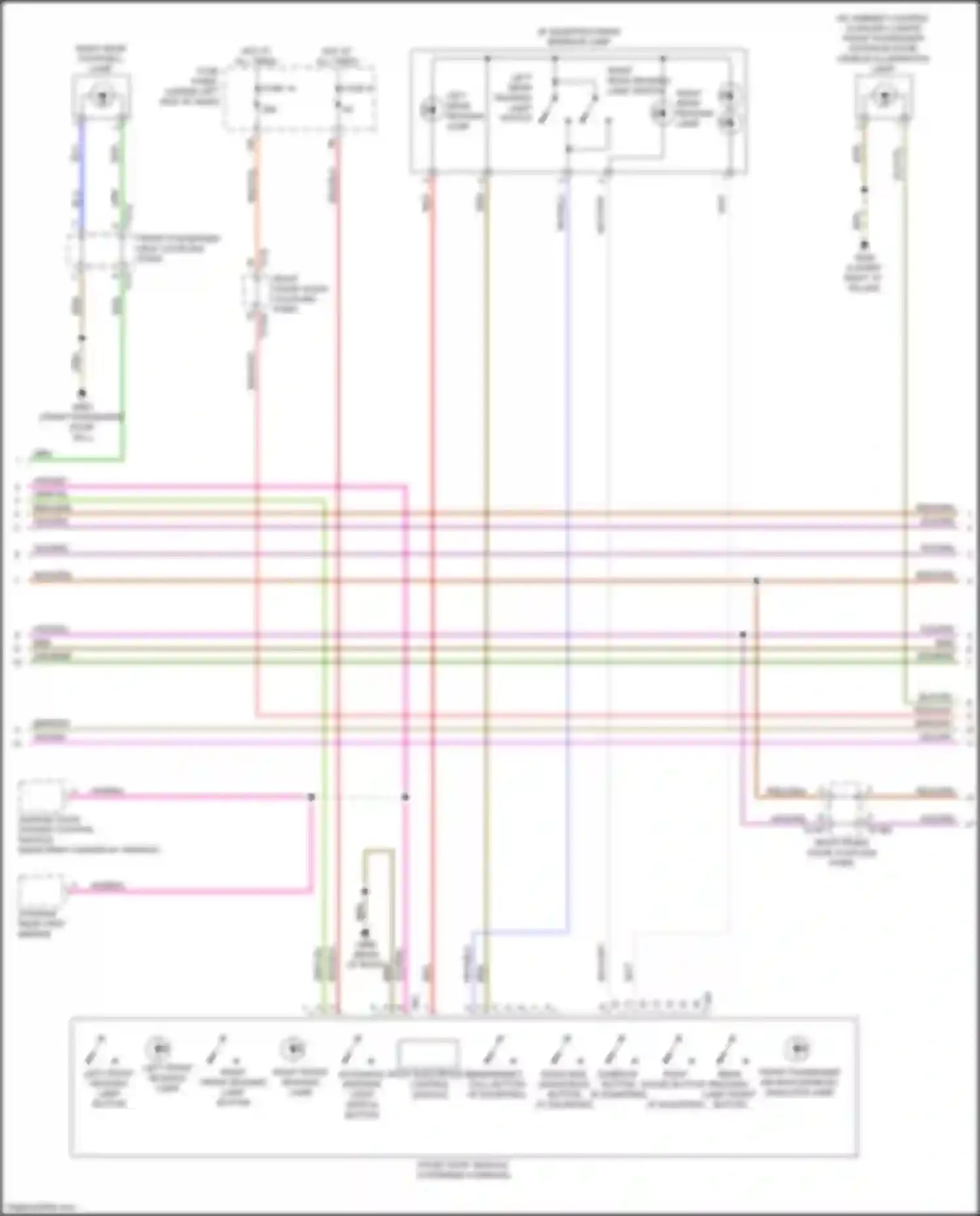 Wiring diagram rear reading lamp front button for Audi RS Q8 I (2019-2024) (1 of 1)