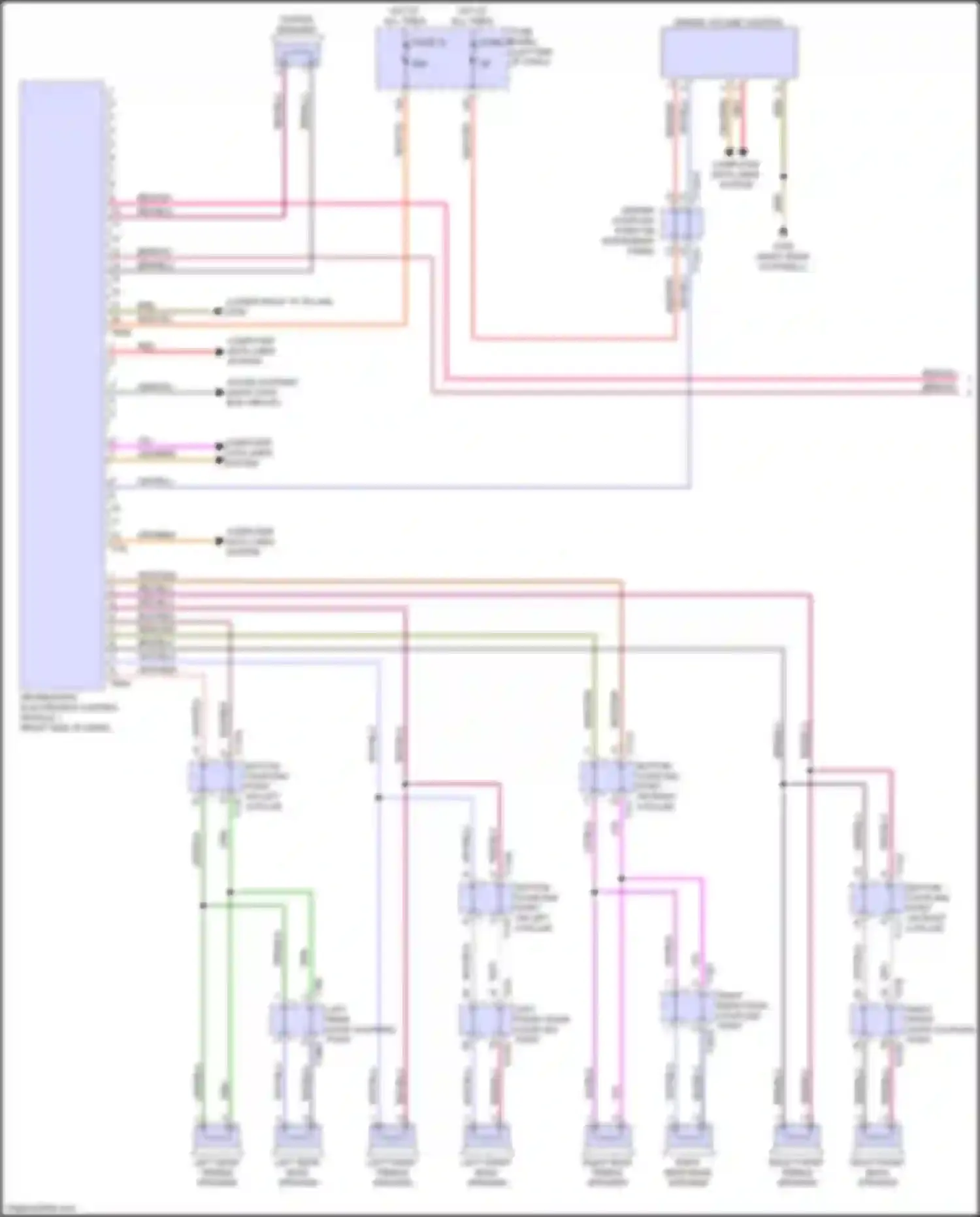 Wiring diagram right front treble speaker for Audi RS Q8 I (2019-2024) (3 of 6)