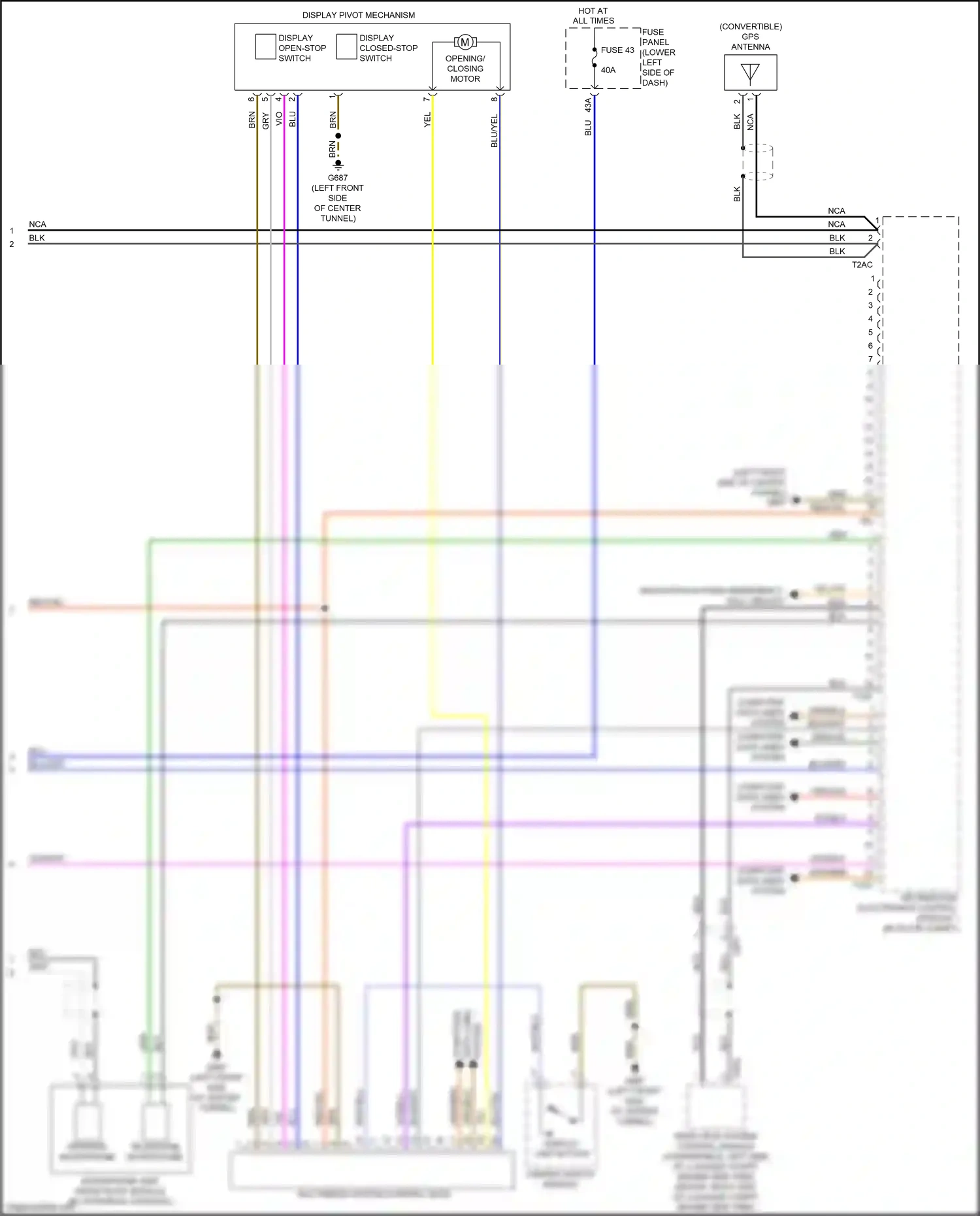 Audi RS3 8V facelift (2017-2021) center switch module wiring diagram  (1 of 10)