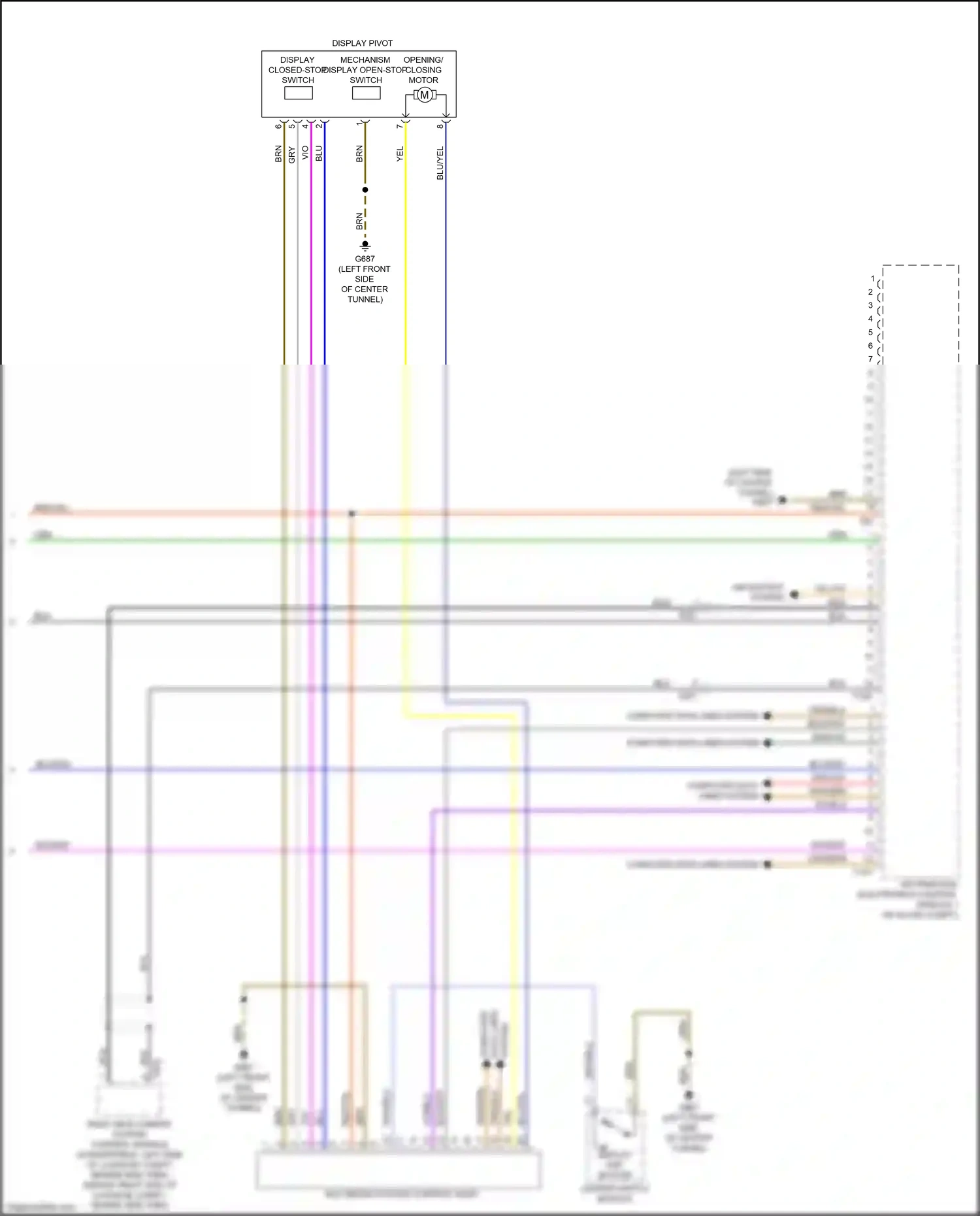 Audi RS3 8V facelift (2017-2021) center switch module wiring diagram  (10 of 10)