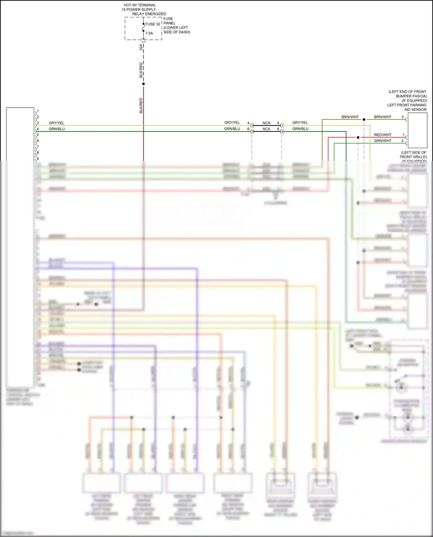 Audi RS3 8V facelift (2017-2021) center switch module wiring diagram  (3 of 10)