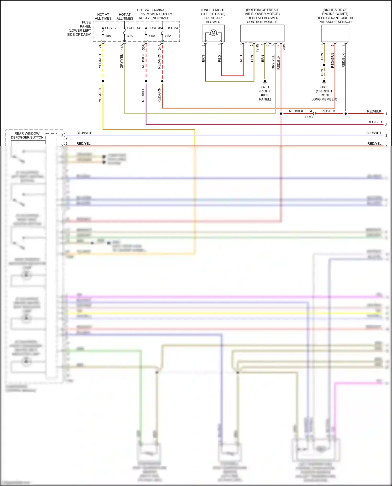 Audi RS3 8V facelift (2017-2021) climatronic control module wiring diagram  (1 of 7)